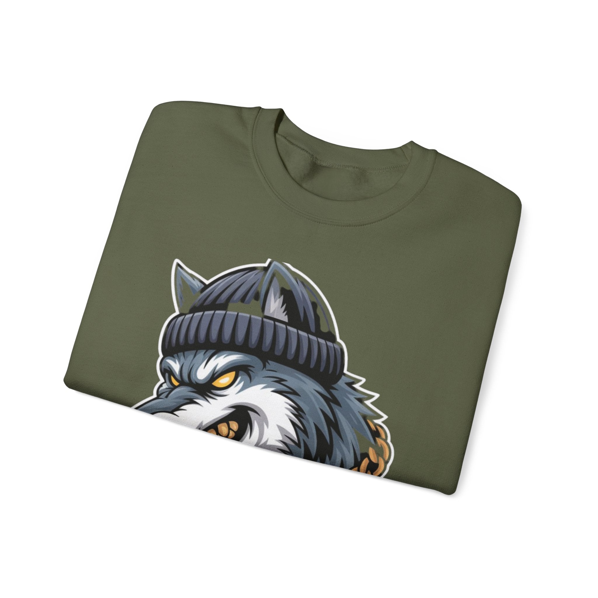 AI BEAST  "Wolf Byte Syndicate" Unisex Heavy Blend™ Crewneck Sweatshirt