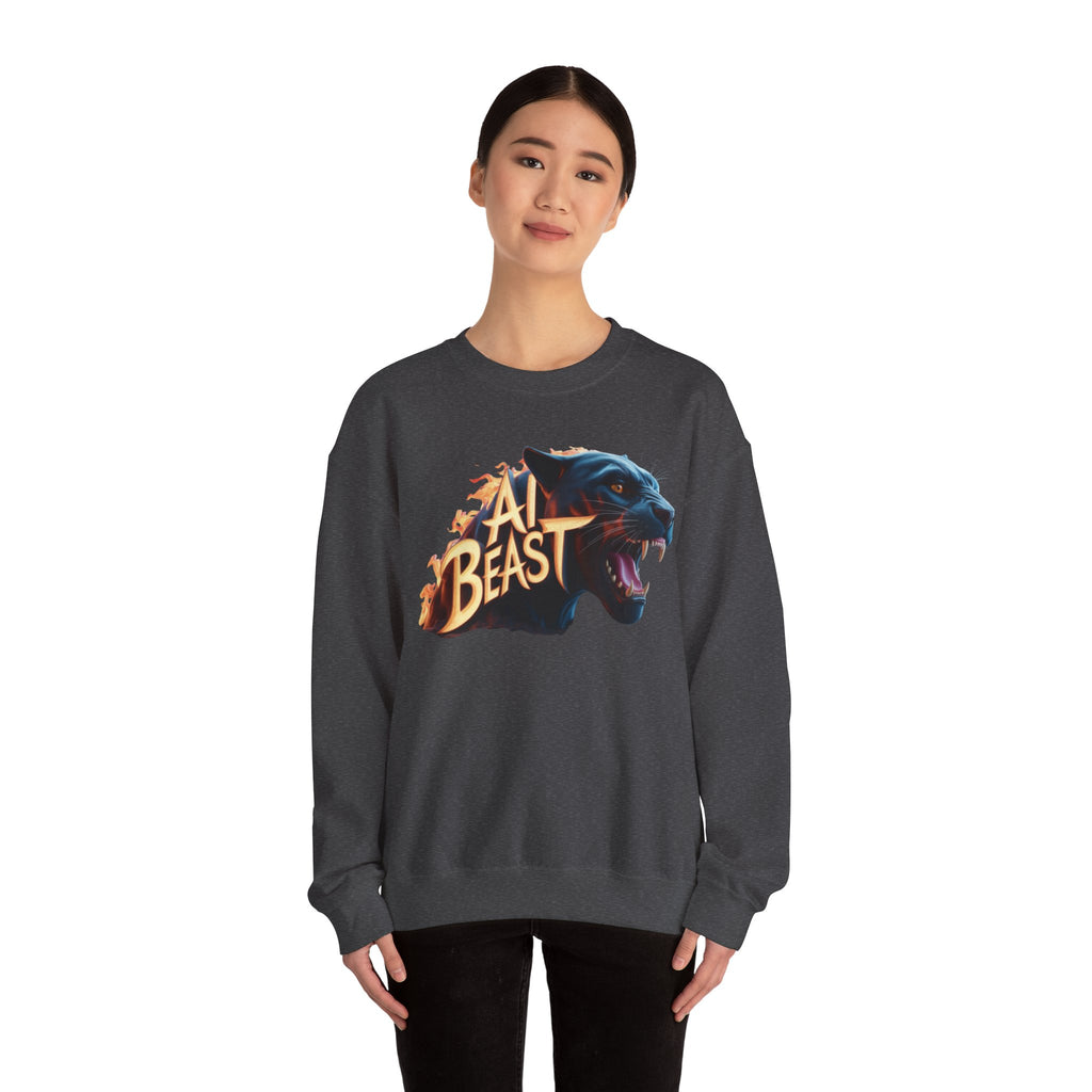 AI BEAST  "Wildfire Algorithm" Unisex Heavy Blend™ Crewneck Sweatshirt