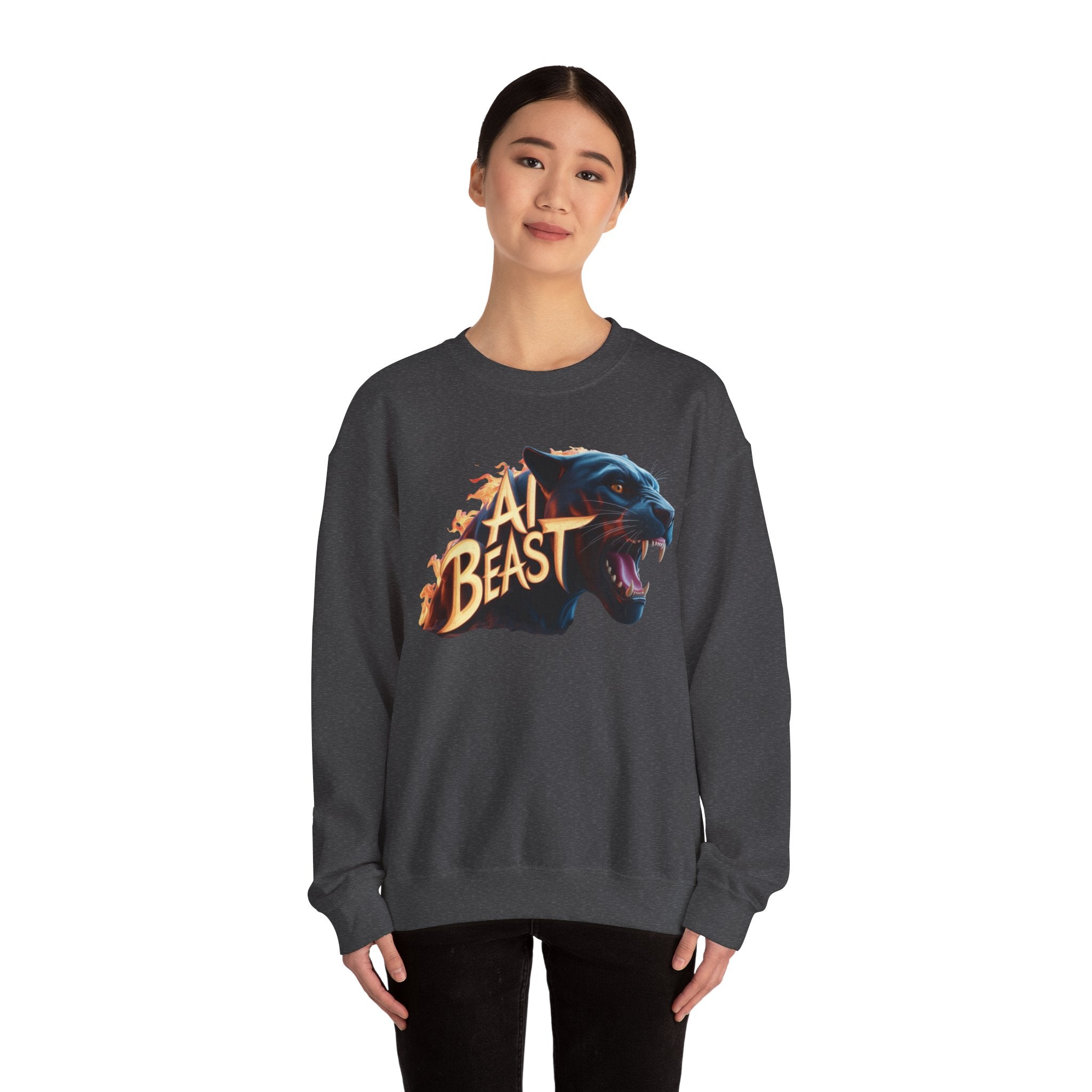 AI BEAST  "Wildfire Algorithm" Unisex Heavy Blend™ Crewneck Sweatshirt