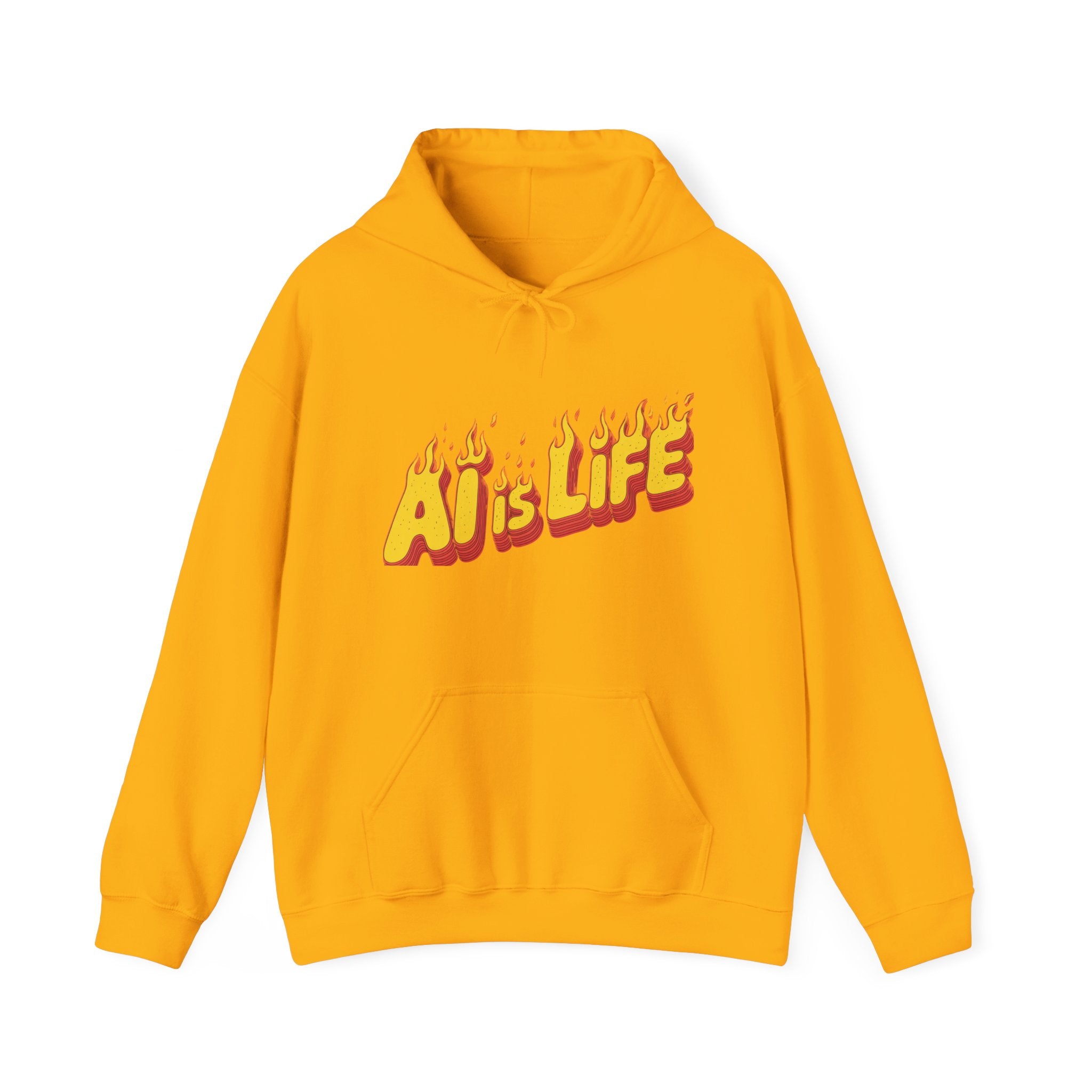 AI is LIFE “FLAME CODE” Unisex Heavy Blend™ Hooded Sweatshirt