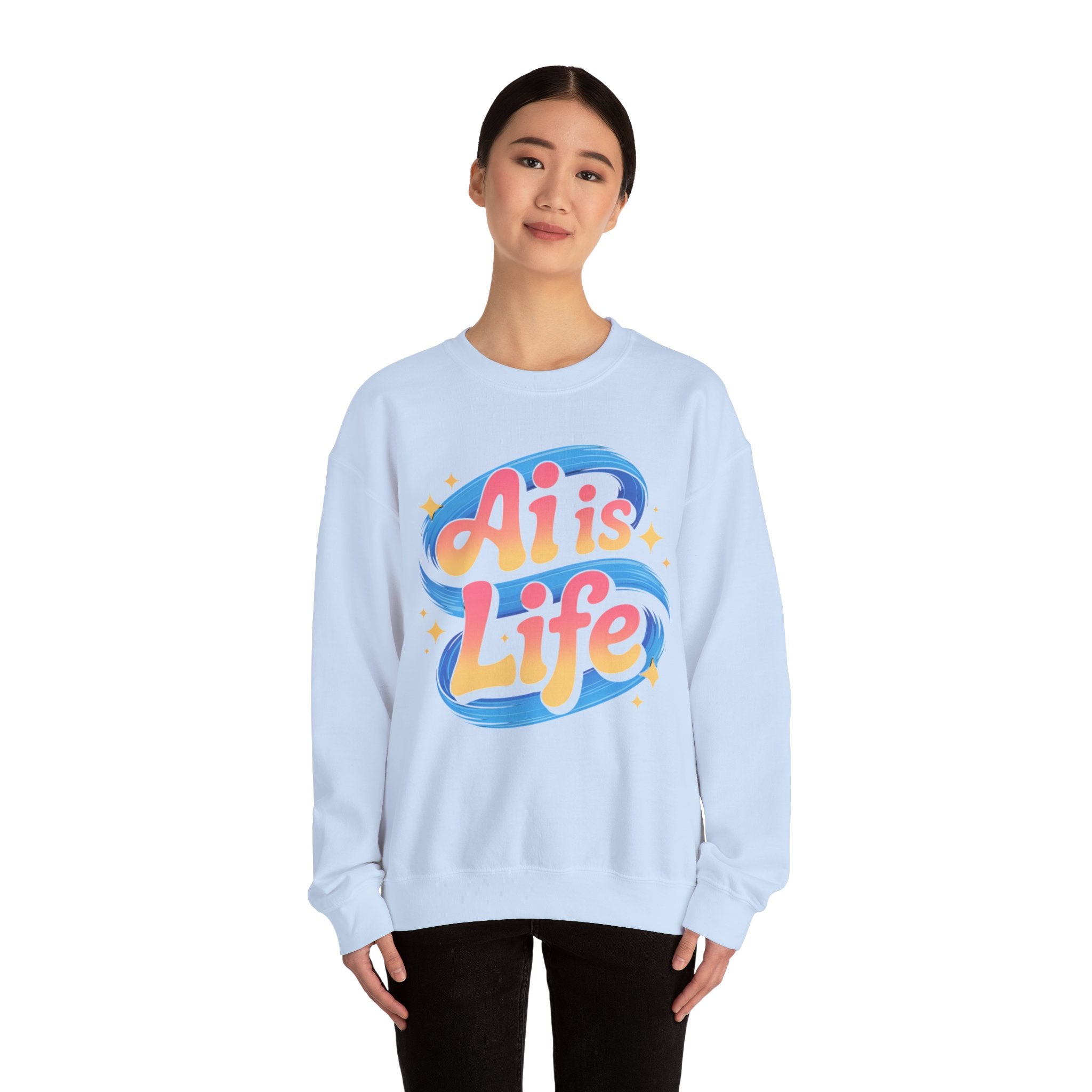 AI is Life "COSMIC SWIRL" Unisex Heavy Blend™ Crewneck Sweatshirt