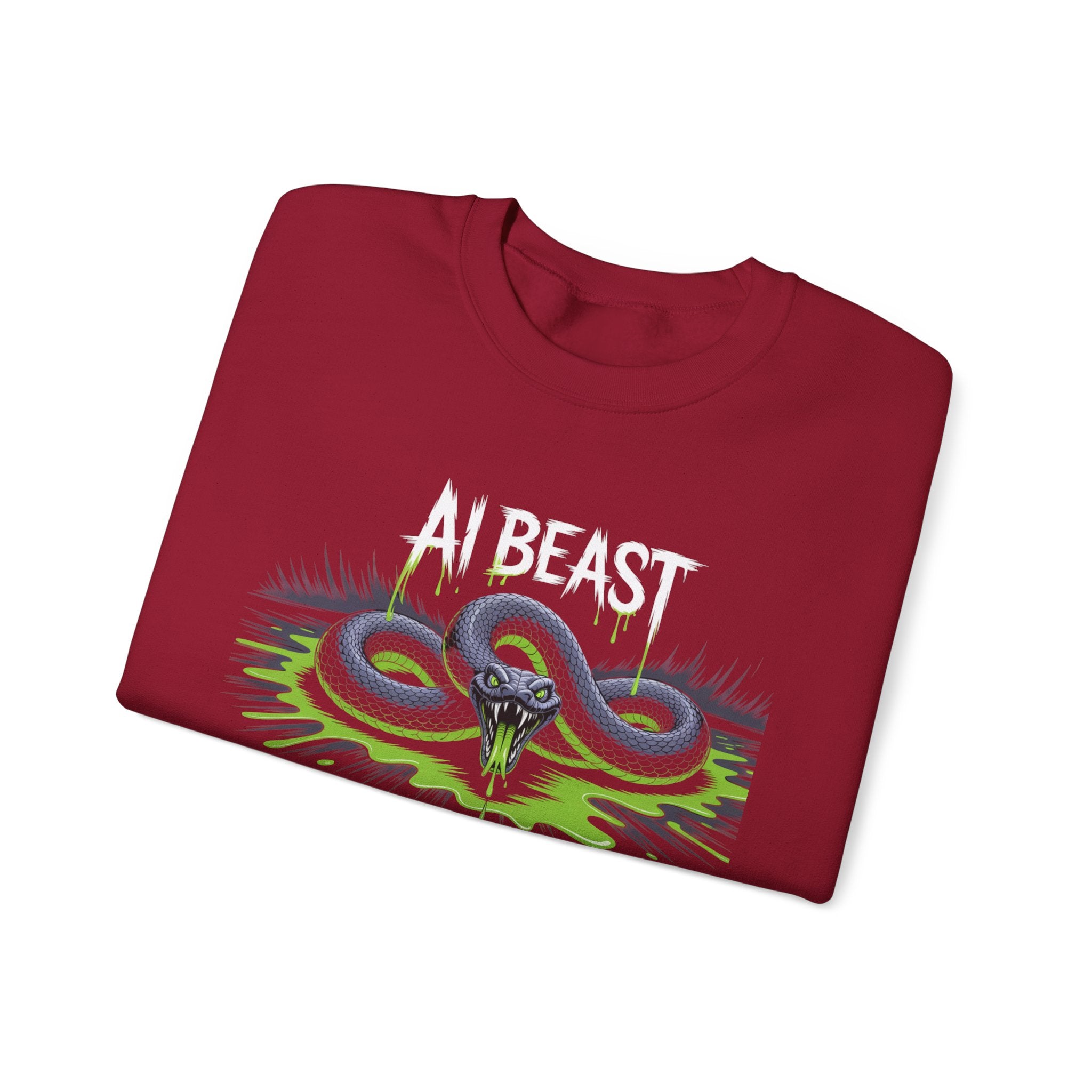 AI BEAST  "Digital Venom" Unisex Heavy Blend™ Crewneck Sweatshirt