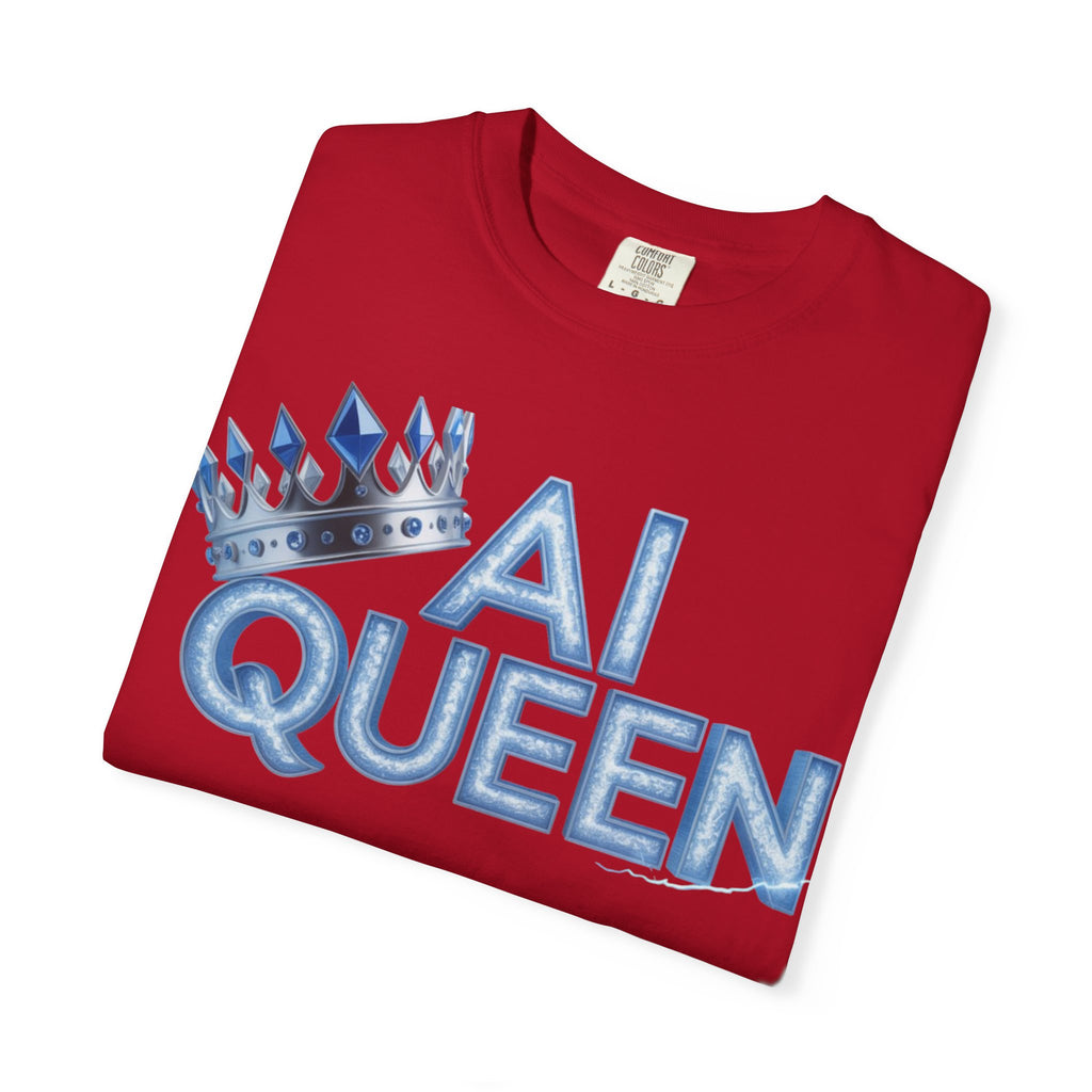 AI Queen "Frost Crown Frequency" Unisex Garment-Dyed T-shirt