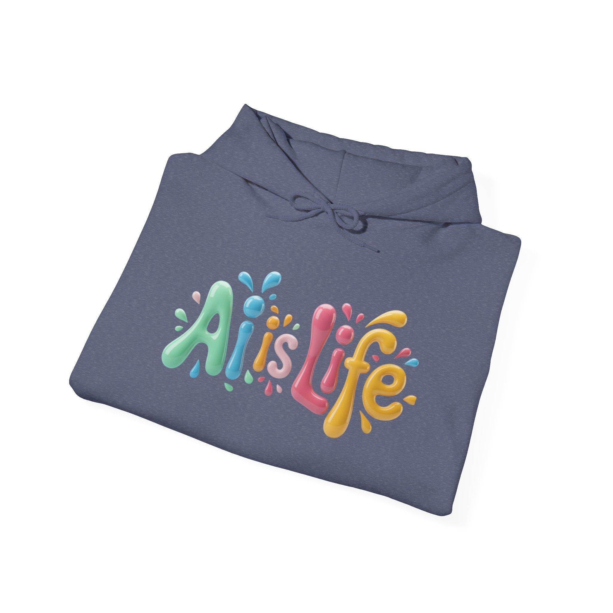 AI IS LIFE “Colorful Circuit Pop” Unisex Heavy Blend™ Hooded Sweatshirt