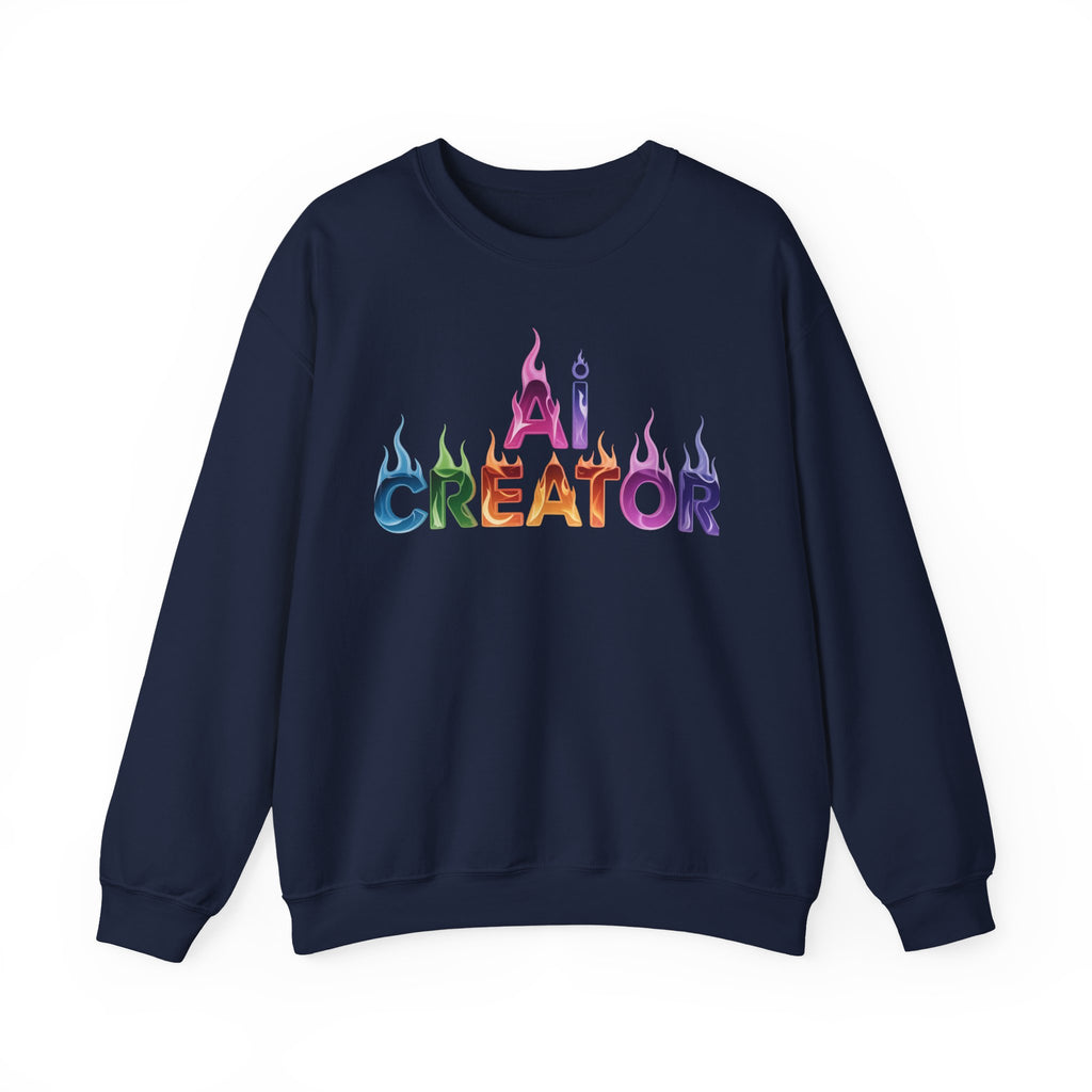 AI CREATOR  "Fire in the Code" Unisex Heavy Blend™ Crewneck Sweatshirt