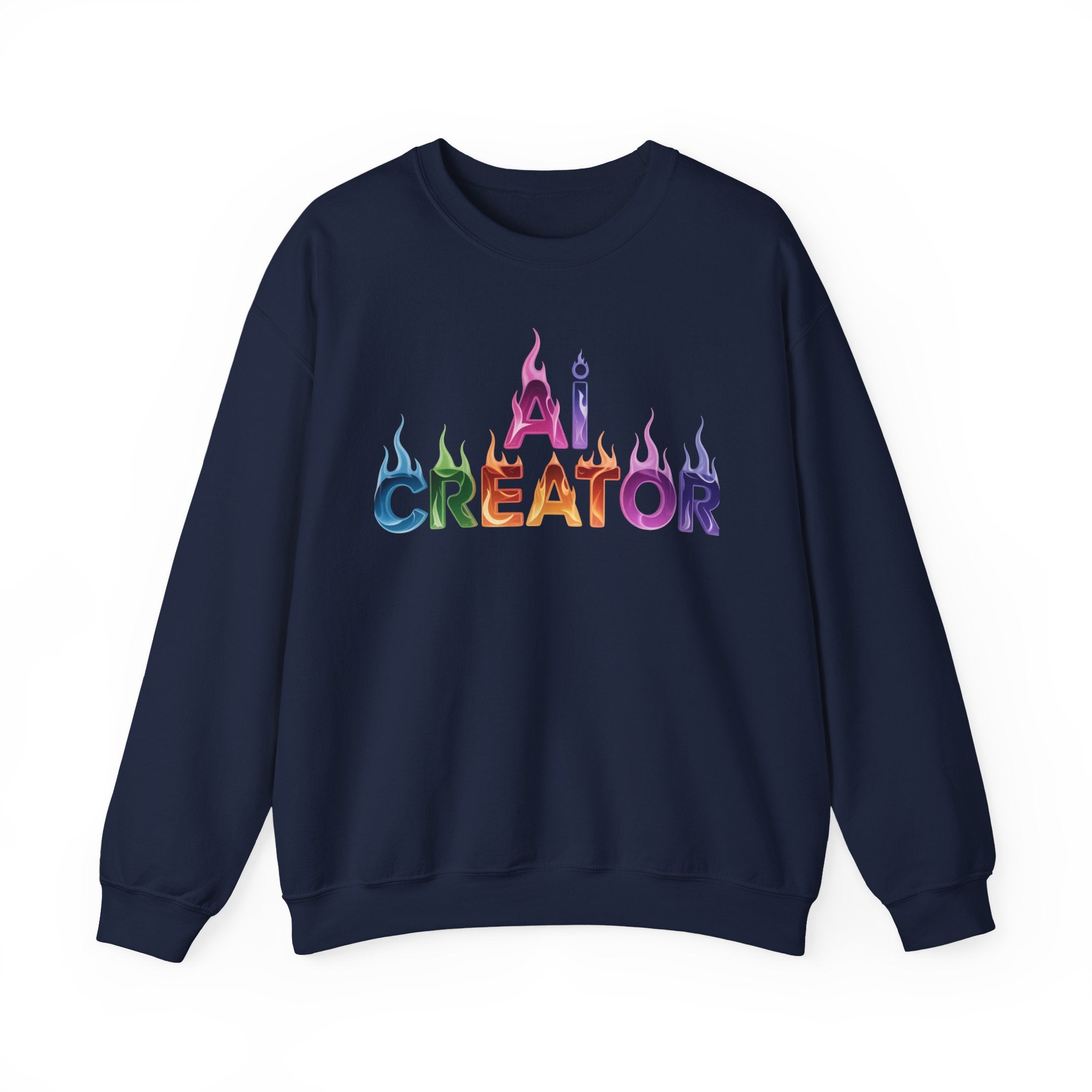 AI CREATOR  "Fire in the Code" Unisex Heavy Blend™ Crewneck Sweatshirt