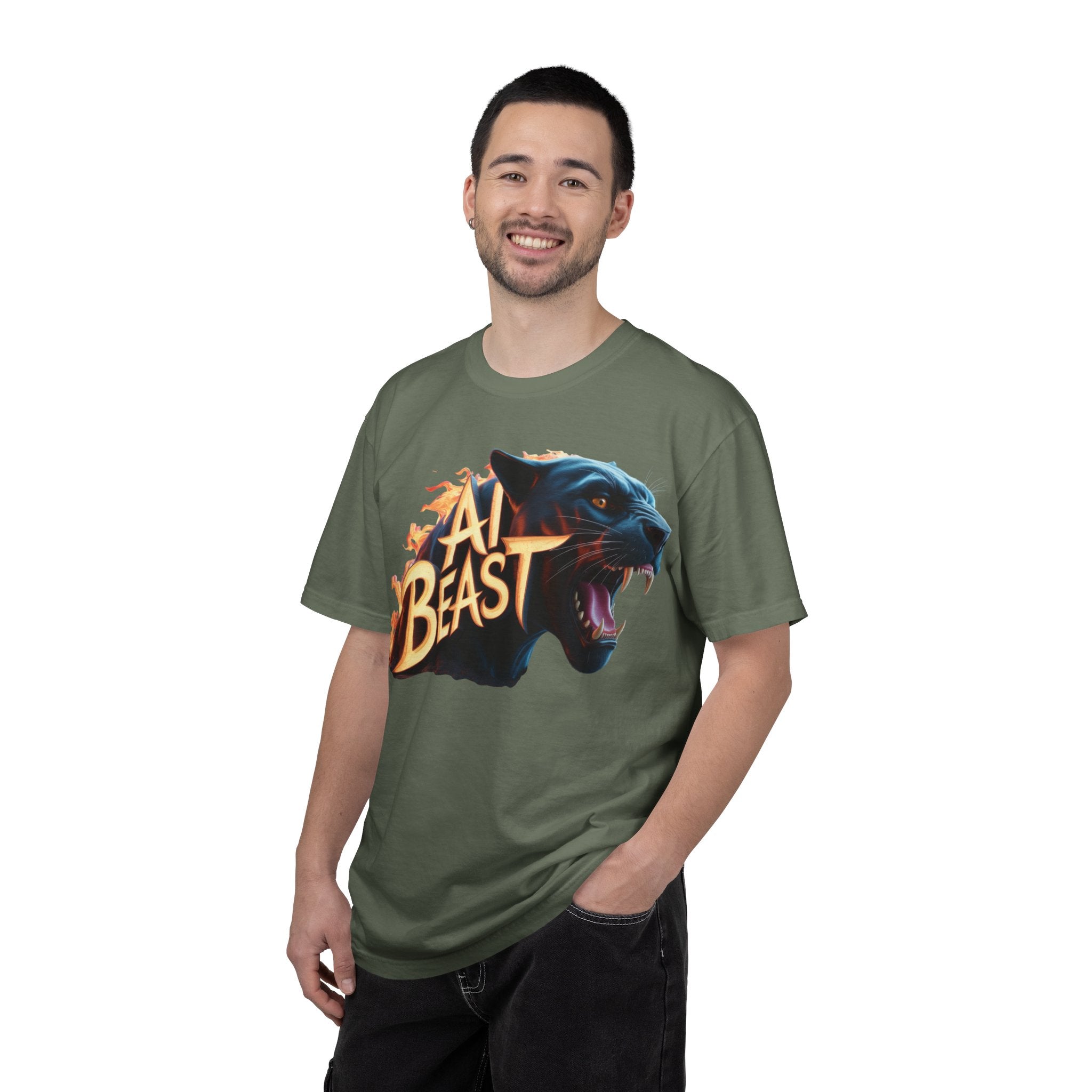 AI BEAST  "Wildfire Algorithm"  Unisex Garment-Dyed T-shirt
