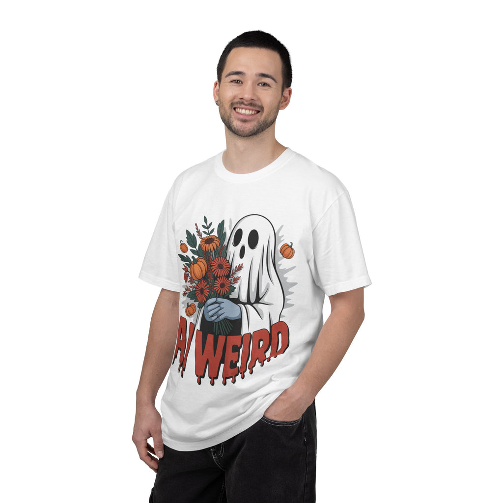 AI WEIRD "Glitch Garden Ghost" Unisex Garment-Dyed T-shirt