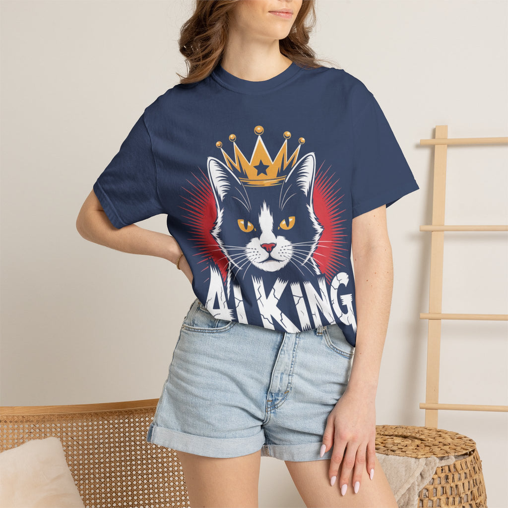 AI king ""Glitch Monarch"" Garment-Dyed T-shirt (Men)