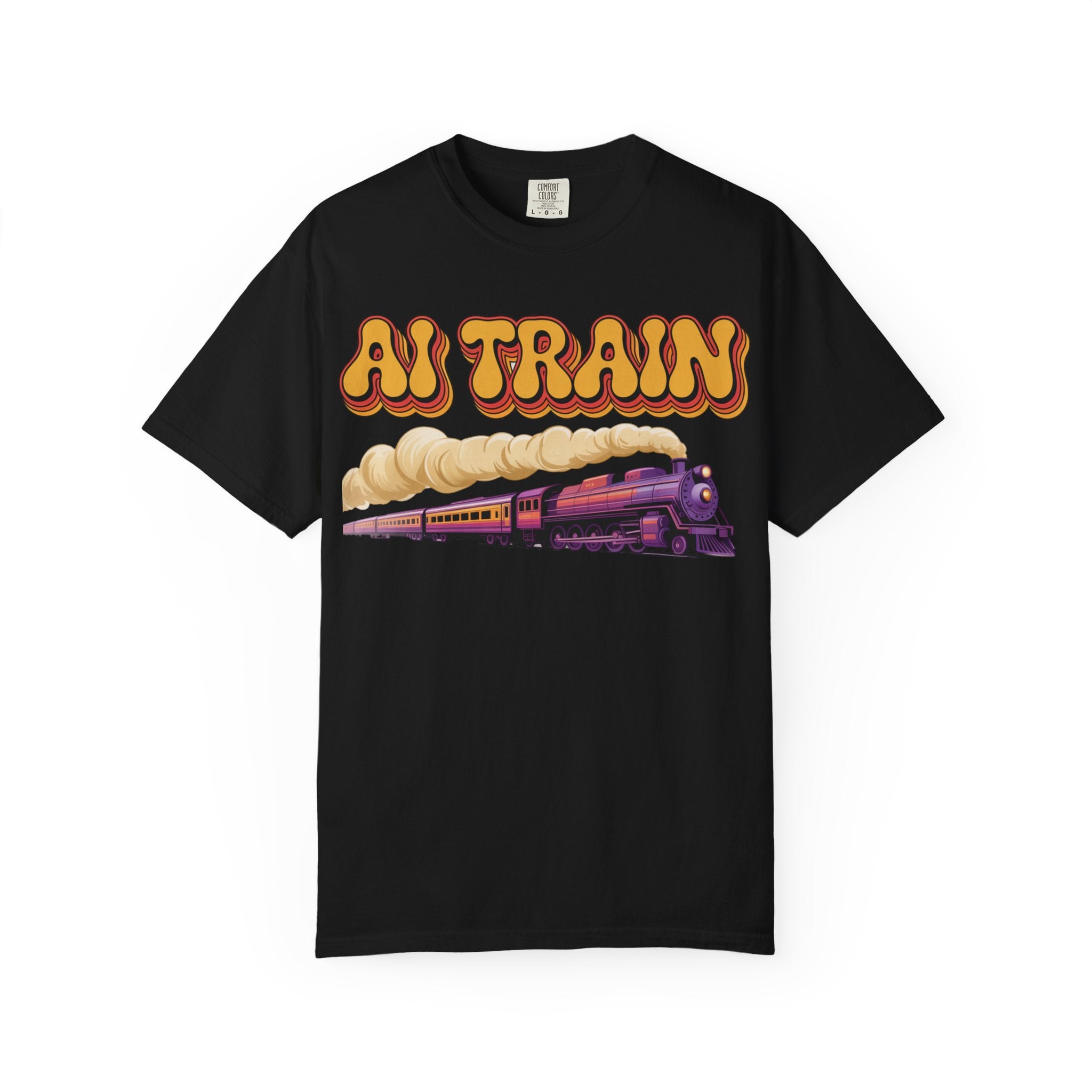 AI TRAIN  "Quantum Rail System" Unisex Garment-Dyed T-shirt