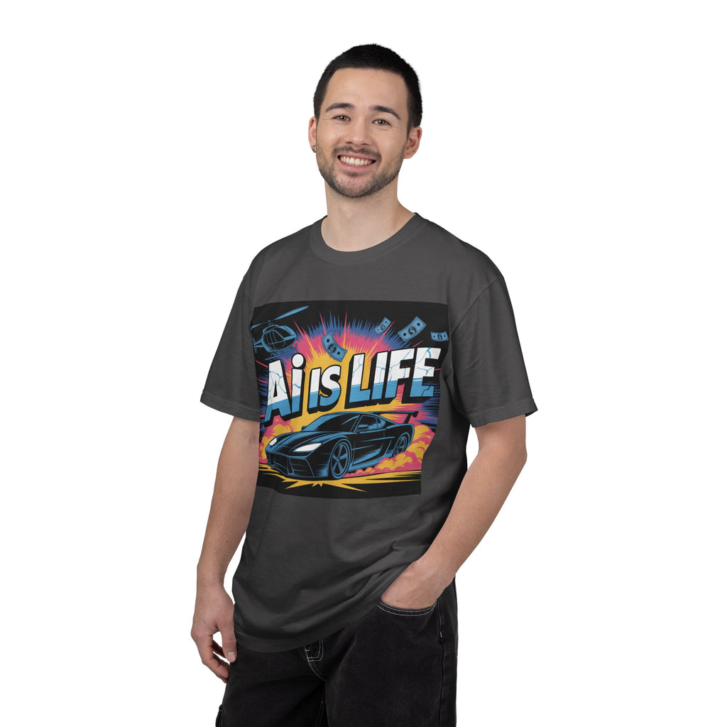 AI Is Life  "Action Mode"  Unisex Garment-Dyed T-shirt