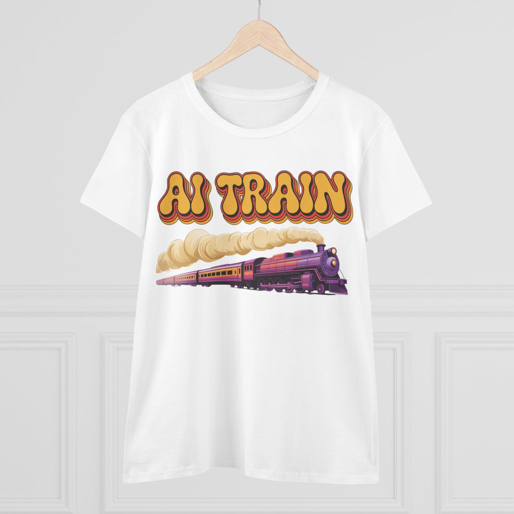 AI TRAIN  "Quantum Rail System" Women's Midweight Cotton Tee