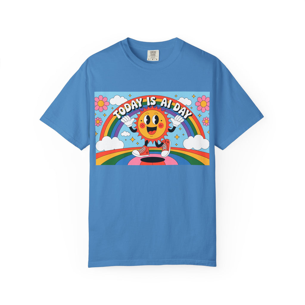Today Is AI Day  "Sunshine Circuit" Unisex Garment-Dyed T-shirt