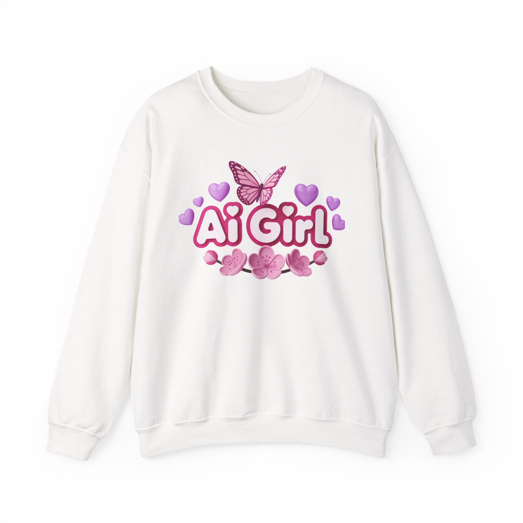 Ai Girl  "Cyber Cutie" Unisex Heavy Blend™ Crewneck Sweatshirt