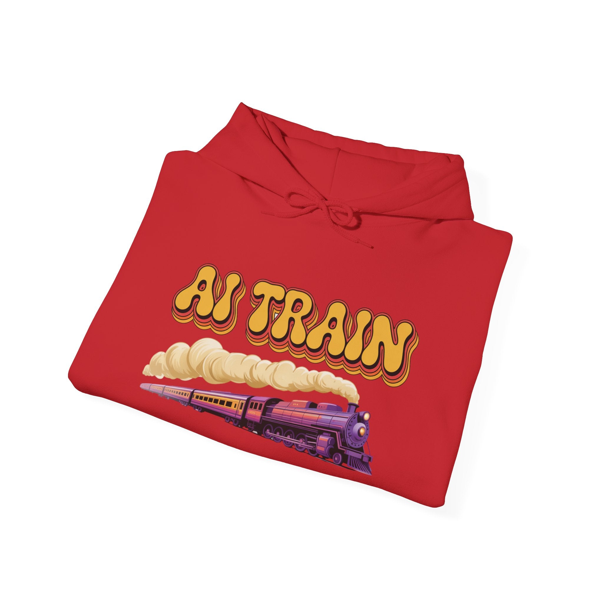 AI TRAIN  "Quantum Rail System" Unisex Heavy Blend™ Hooded Sweatshirt