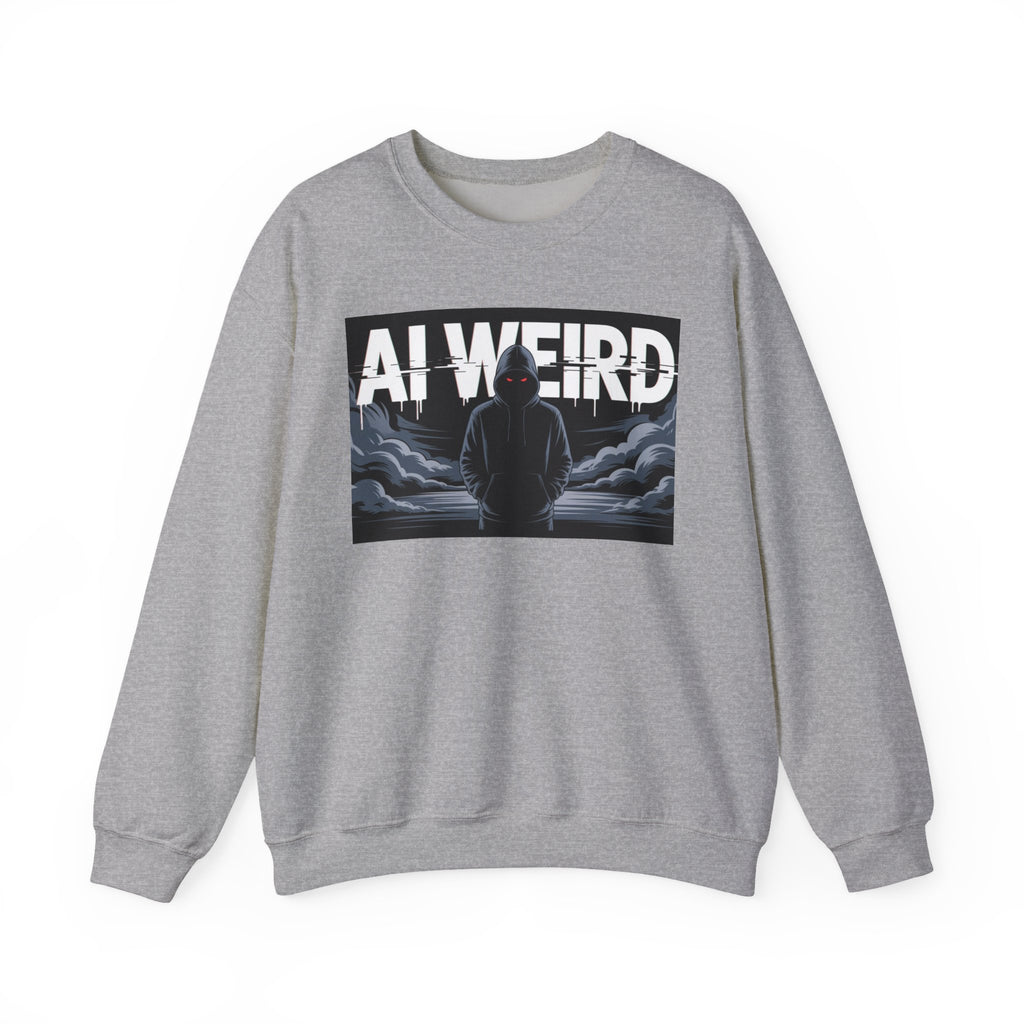 AI WEIRD – “DARK DATA ENTITY” Unisex Heavy Blend™ Crewneck Sweatshirt
