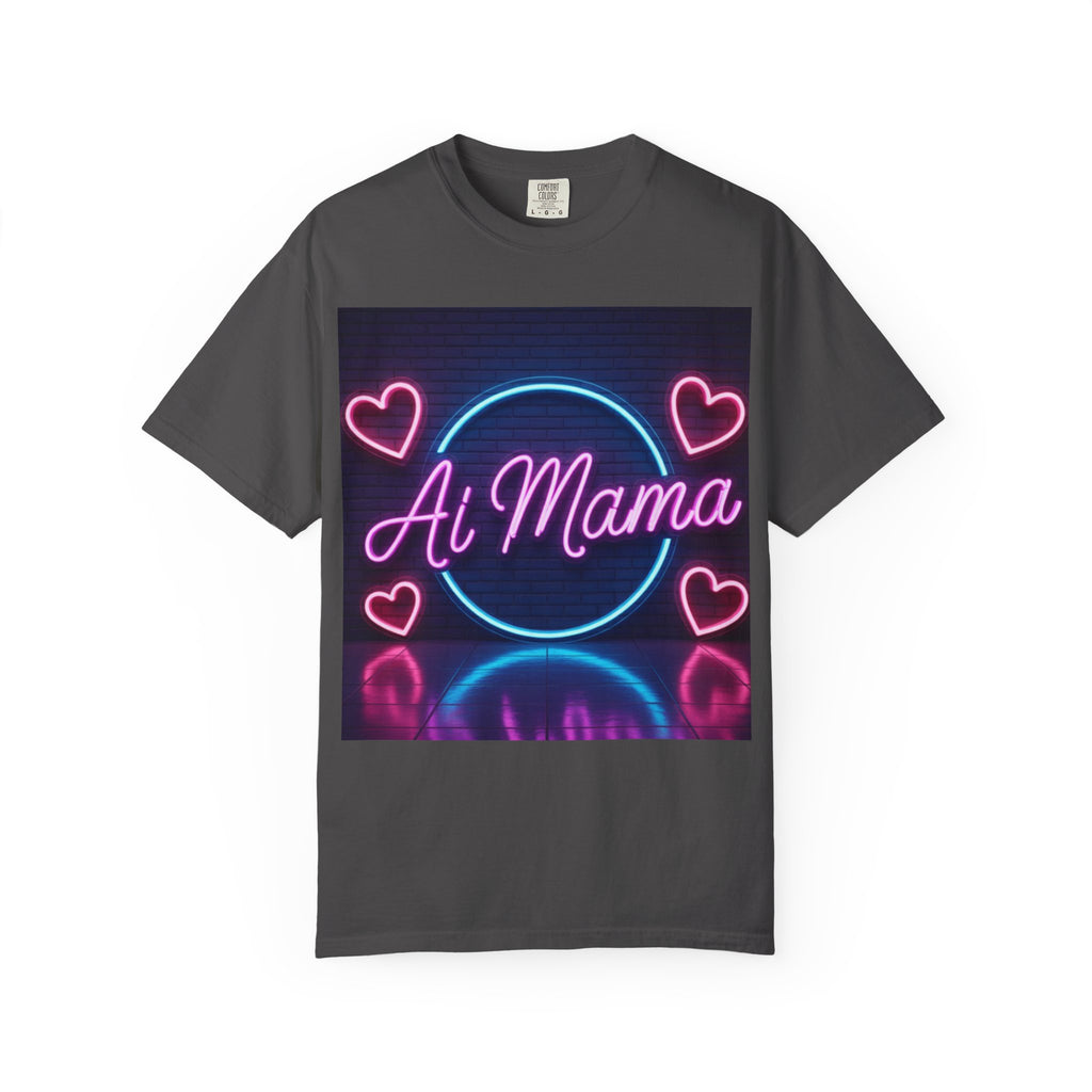 AI MAMA “Electric Love Loop” Unisex Garment-Dyed T-shirt