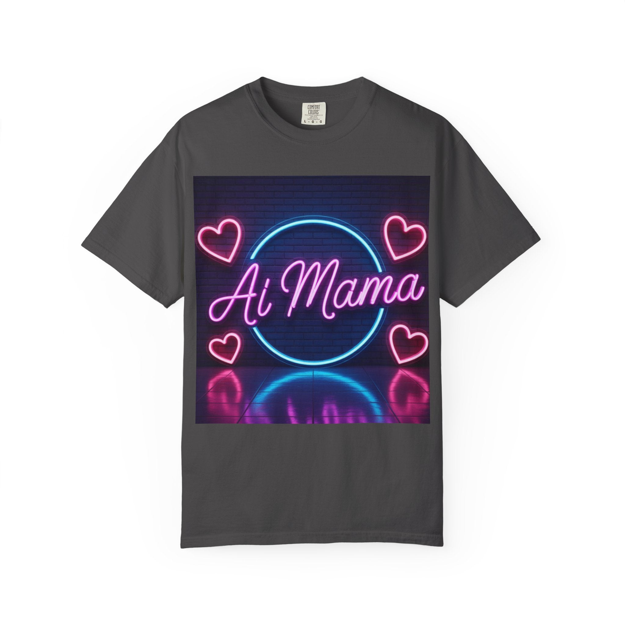 AI MAMA “Electric Love Loop” Unisex Garment-Dyed T-shirt