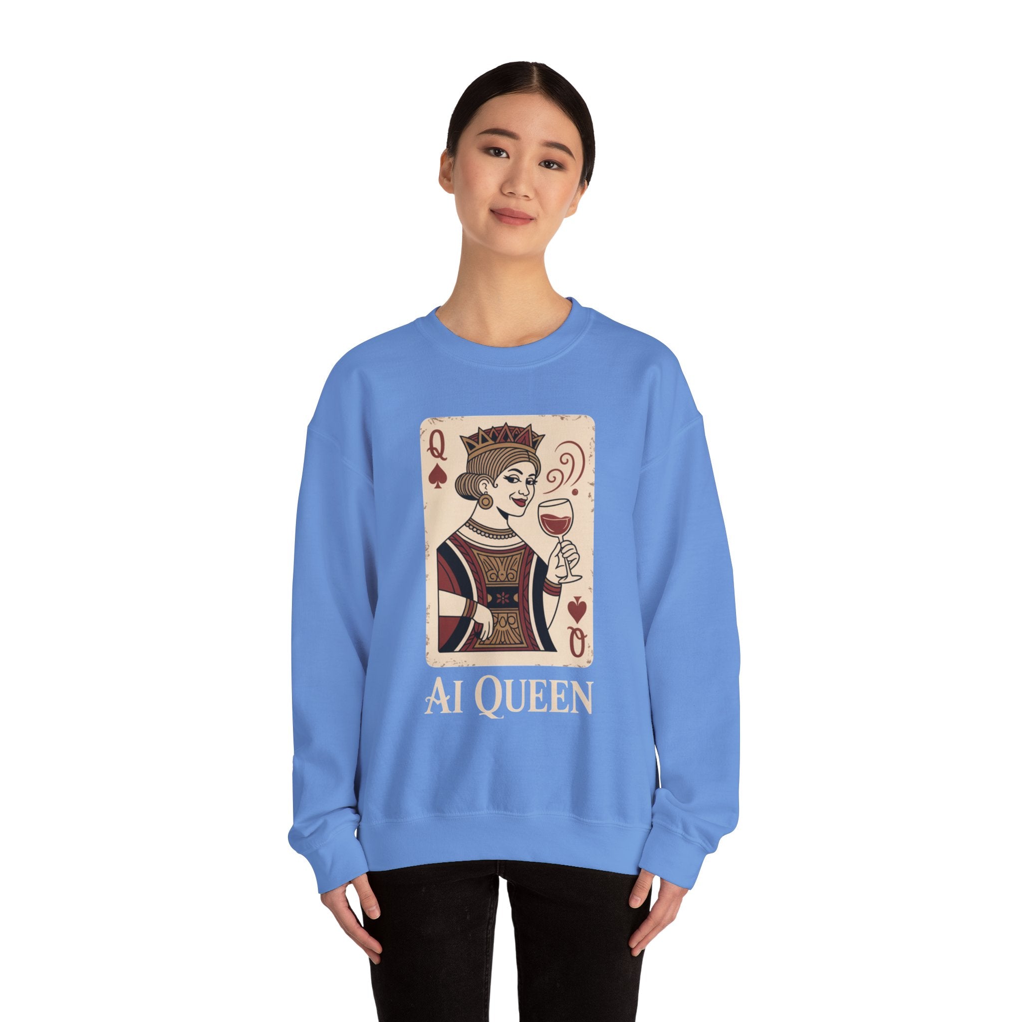 AI Queen "ROYAL ALGORITHM"  Unisex Heavy Blend Crewneck Sweatshirt