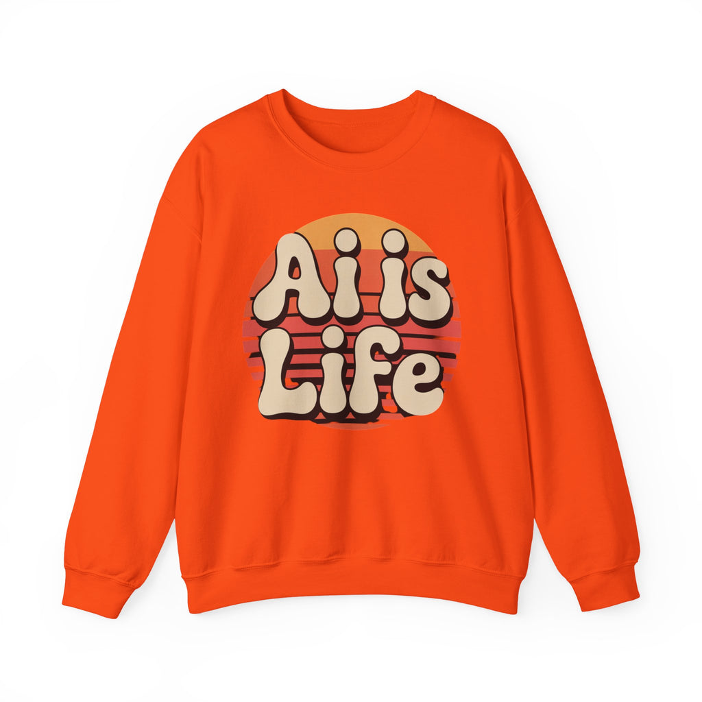 AI is Life "SUNSET CIRCUITRY" Unisex Heavy Blend™ Crewneck Sweatshirt