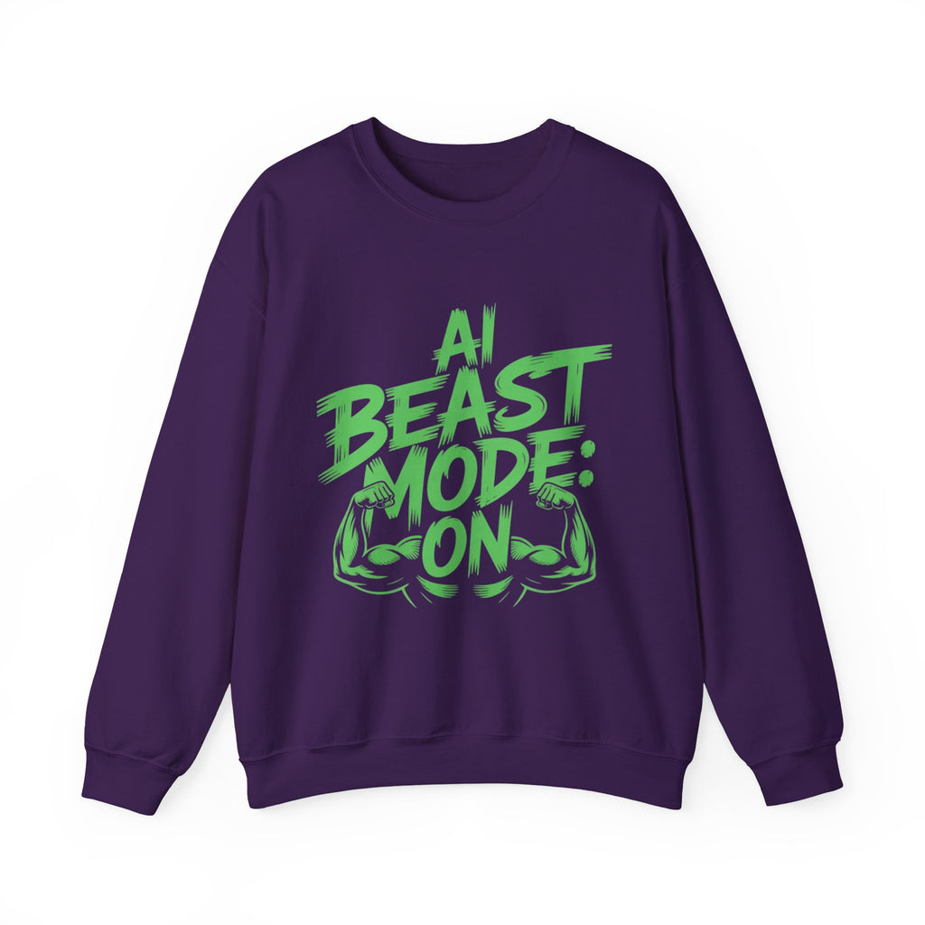 AI BEAST MODE: ON “DIGITAL HULK ENERGY” Unisex Heavy Blend™ Crewneck Sweatshirt