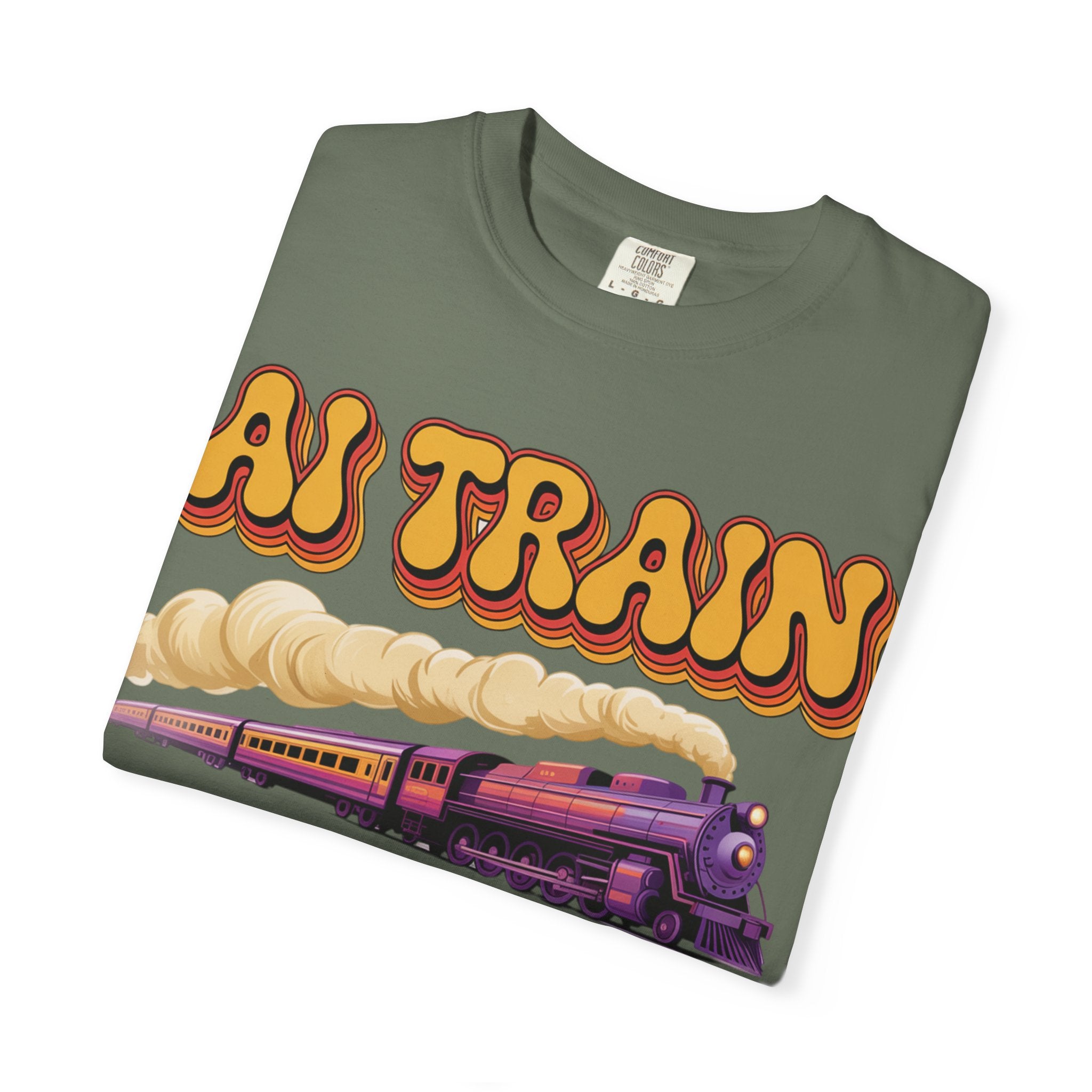 AI TRAIN  "Quantum Rail System" Unisex Garment-Dyed T-shirt