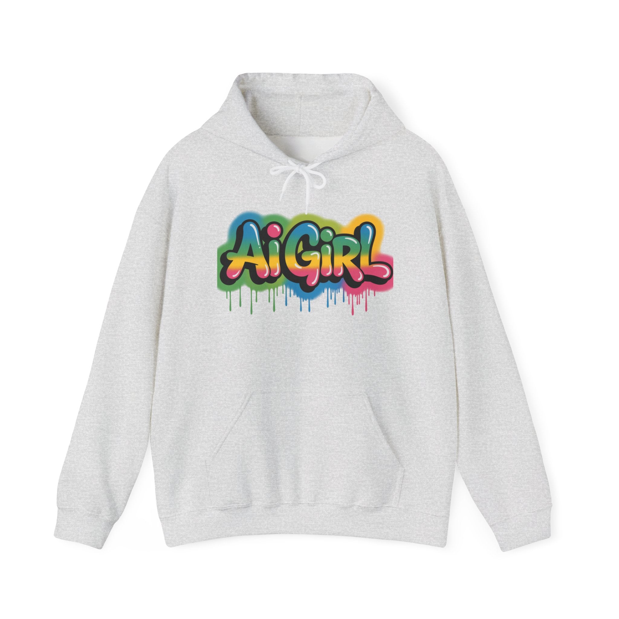 Ai Girl  "Graffiti Glow"  Unisex Heavy Blend™ Hooded Sweatshirt