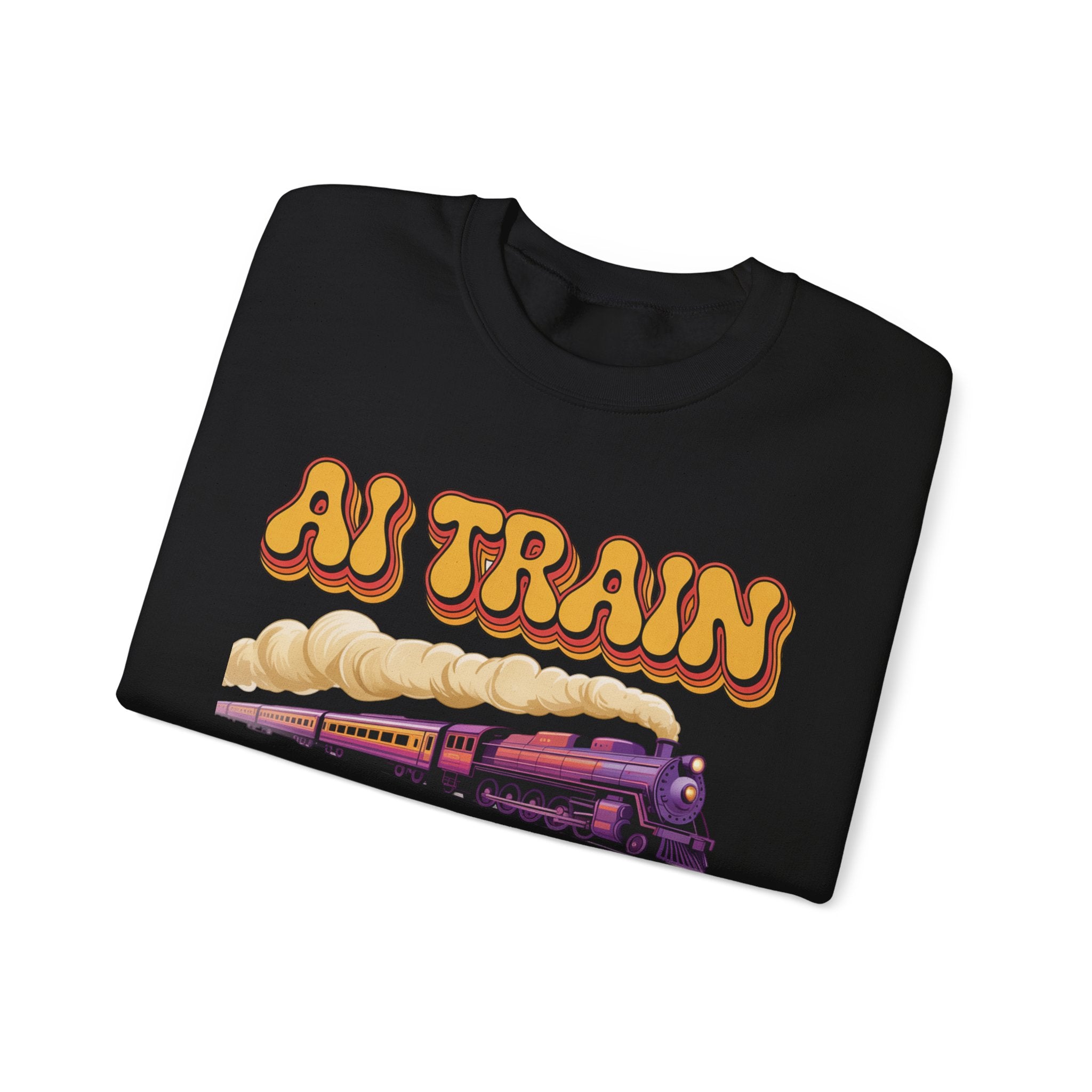 AI TRAIN  "Quantum Rail System" Unisex Heavy Blend™ Crewneck Sweatshirt