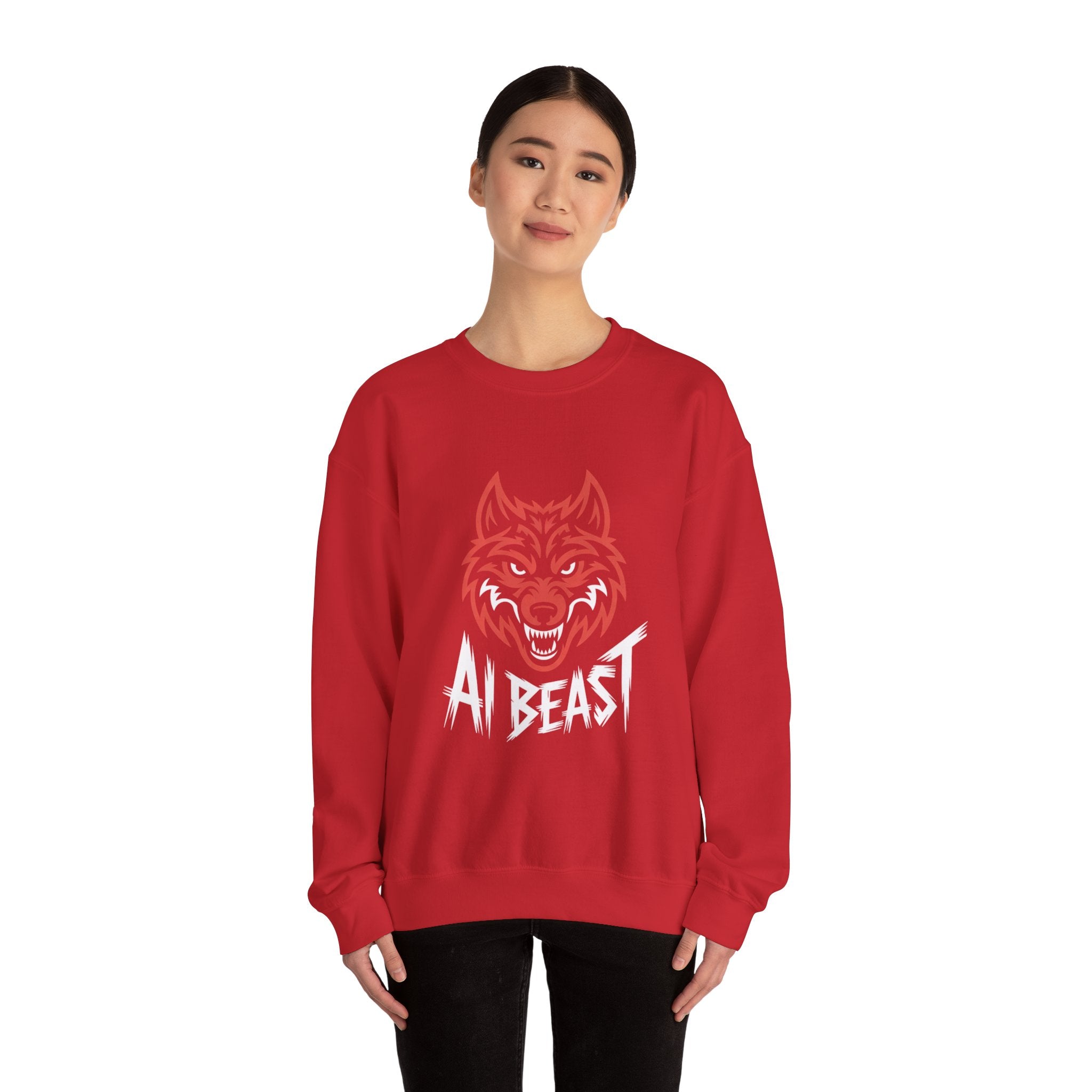 AI BEAST " Alpha Mode " Unisex Heavy Blend™ Crewneck Sweatshirt