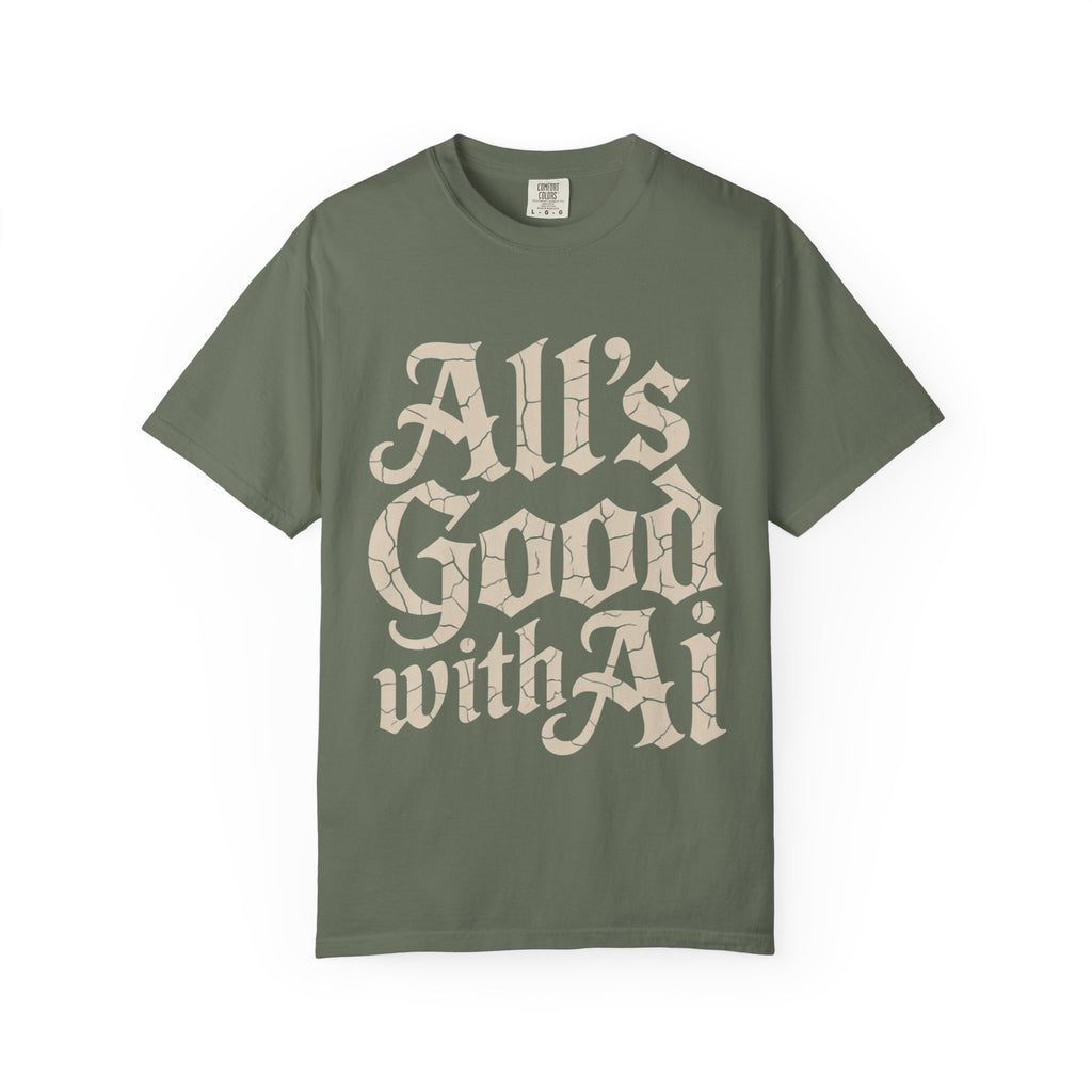 ALL’S GOOD WITH AI “Cracked Code Classic” Unisex Garment-Dyed T-shirt