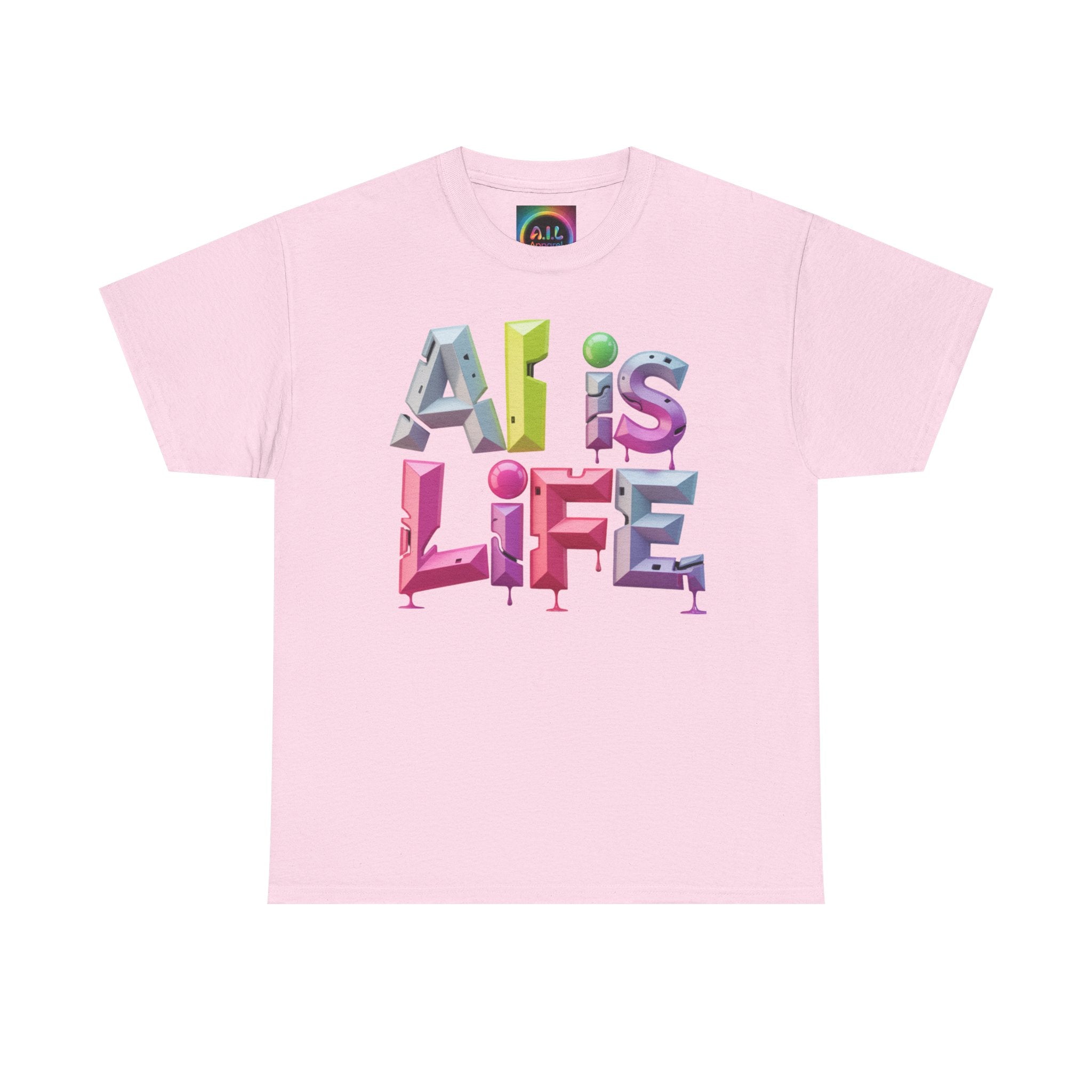 AI is LIFE "GRAFFITI DIMENSION" Colorful 3D Typography T-shirt