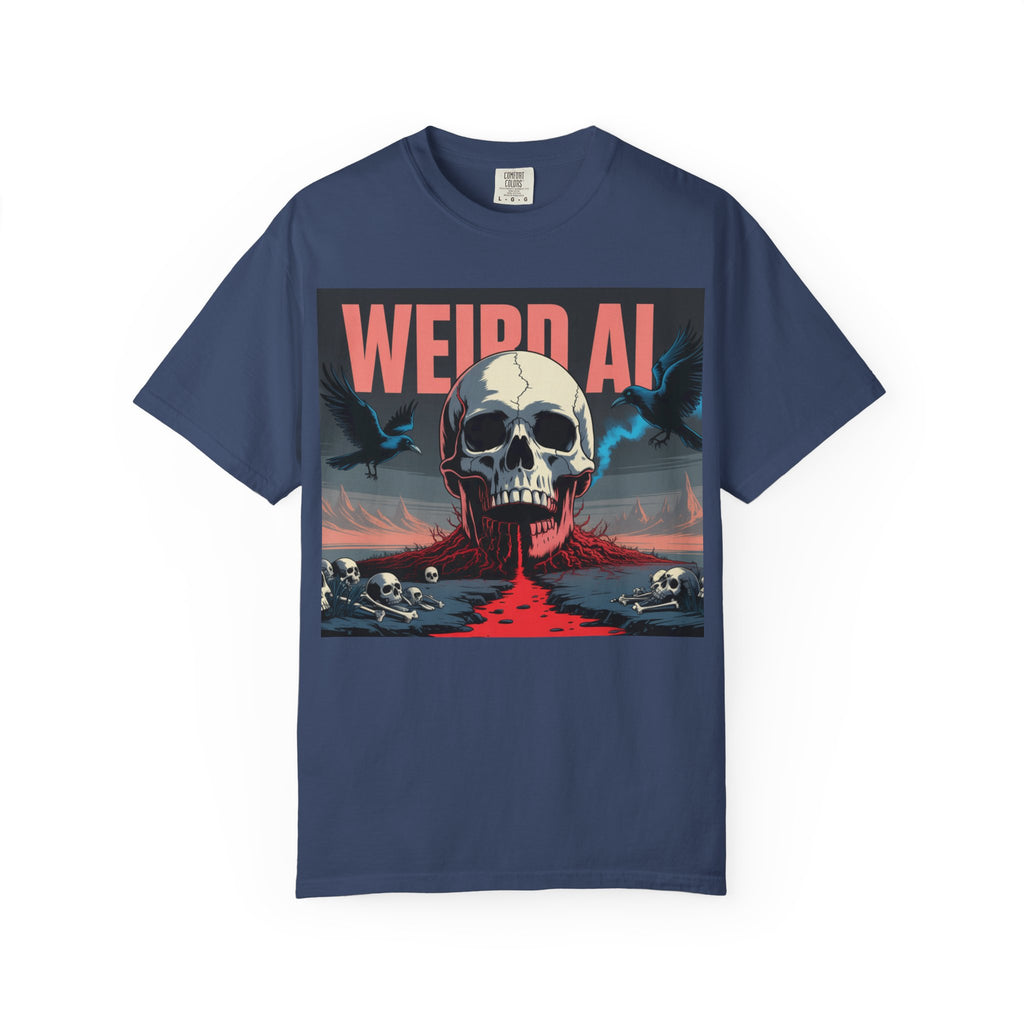 Weird AI  "Skeleton Volcano Edition”  Unisex Garment-Dyed T-shirt