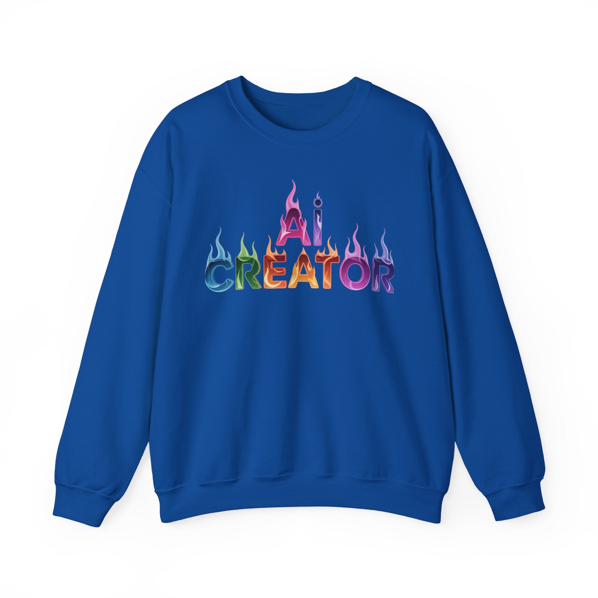 AI CREATOR  "Fire in the Code" Unisex Heavy Blend™ Crewneck Sweatshirt