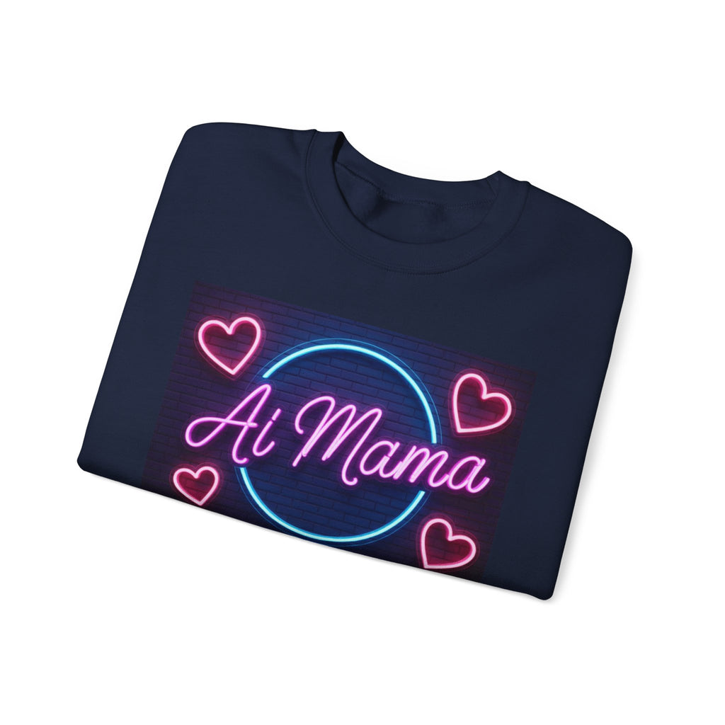 AI MAMA “ Electric Love Loop ” Unisex Heavy Blend™ Crewneck Sweatshirt