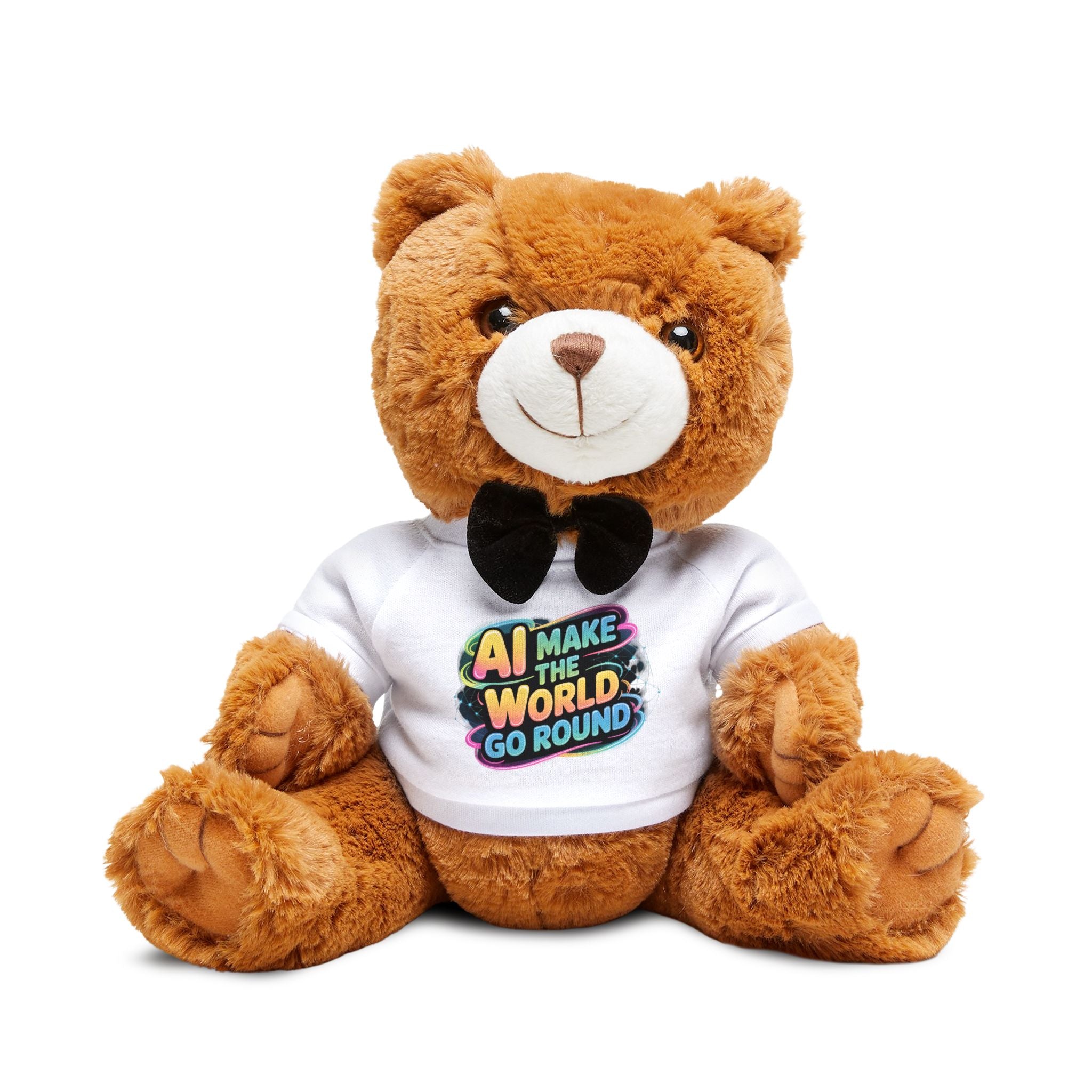 AI MAKE THE WORLD GO ROUND "ORBITAL SYNTAX" Teddy Bear with T-Shirt