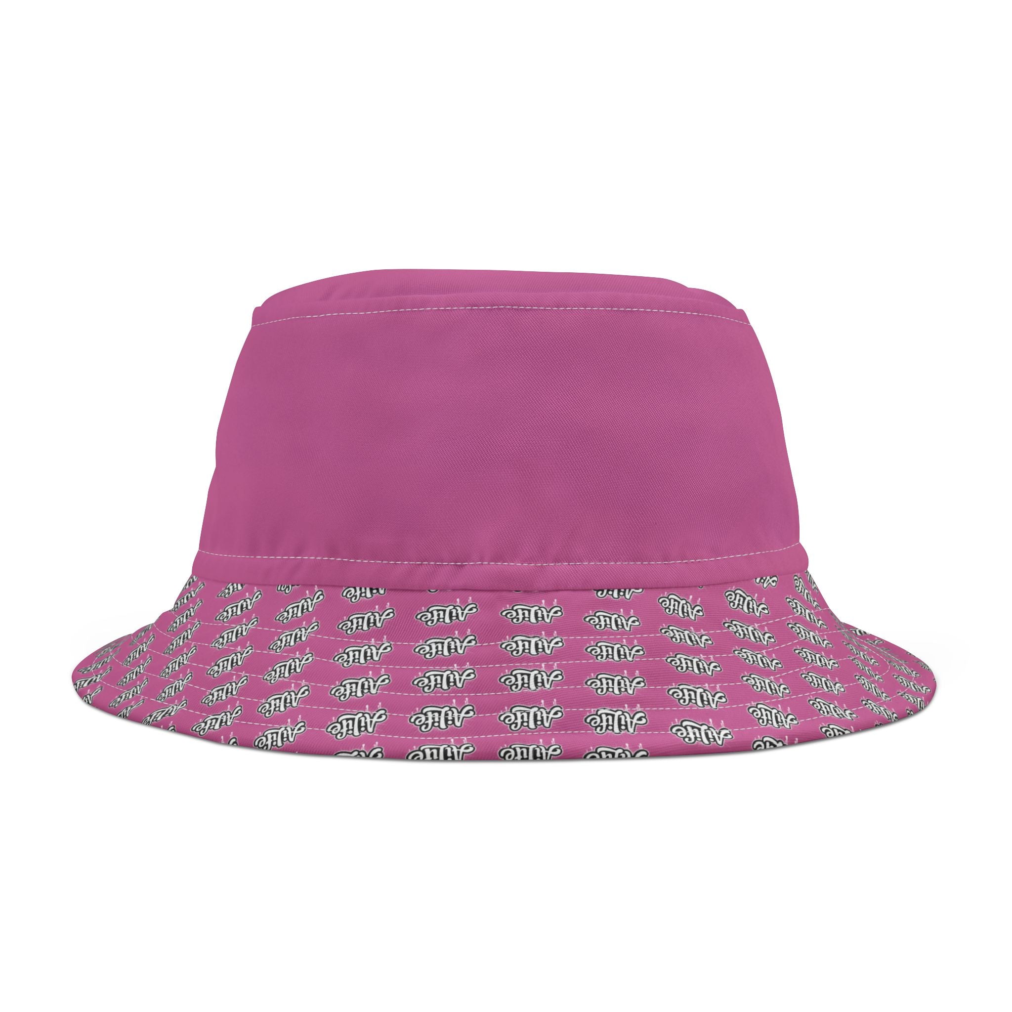 AI is Life "HOT PINK LOGO MANIA" Bucket Hat (AOP)