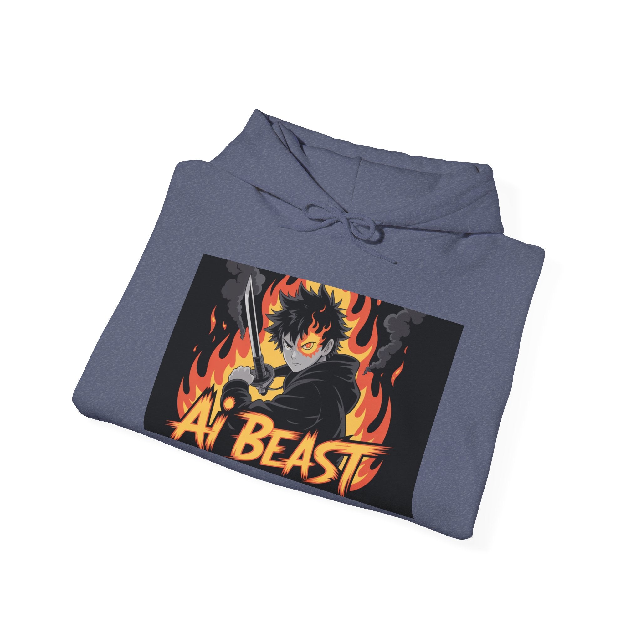 AI  BEAST  " Warrior.exe "  Unisex Heavy Blend™ Hooded Sweatshirt