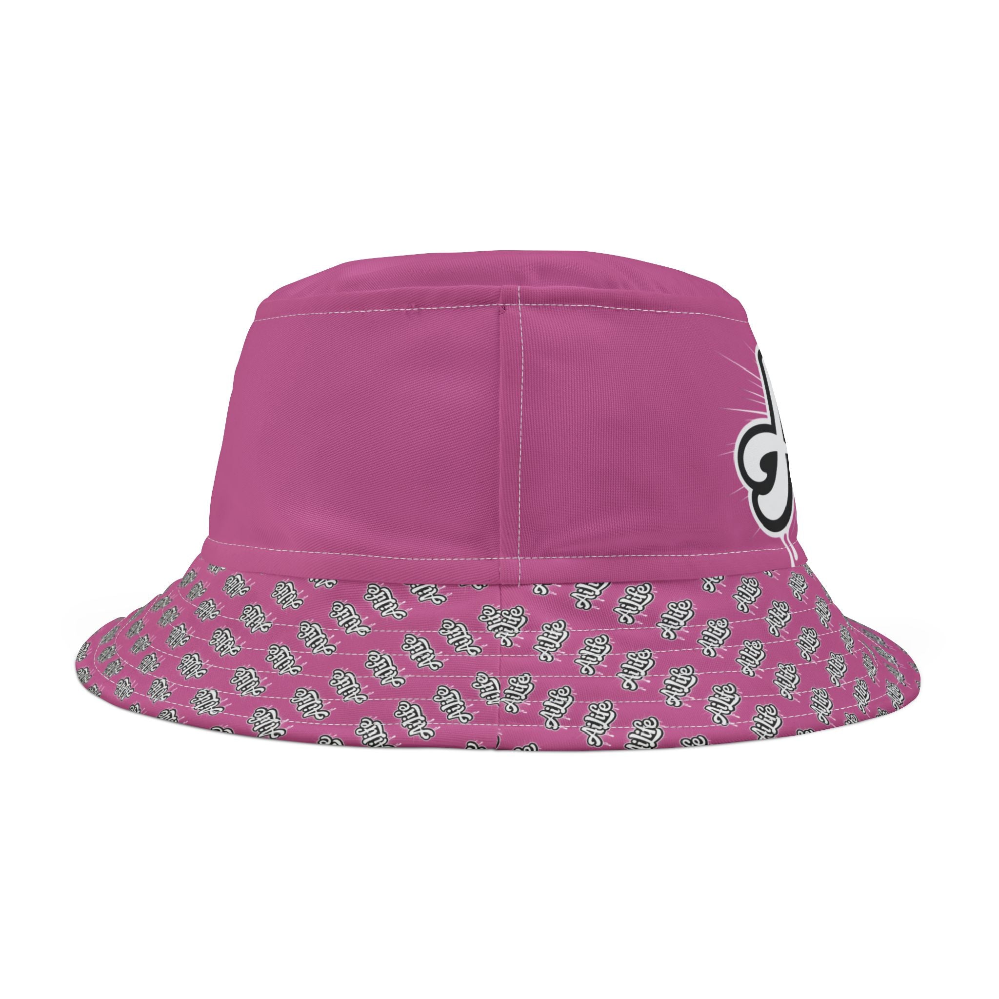 AI is Life "HOT PINK LOGO MANIA" Bucket Hat (AOP)