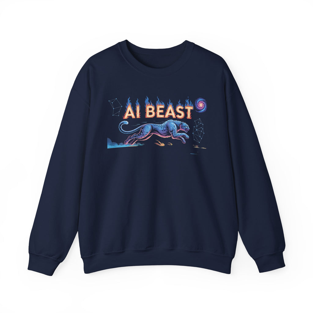 AI BEAST “Digital Predator” Unisex Heavy Blend™ Crewneck Sweatshirt