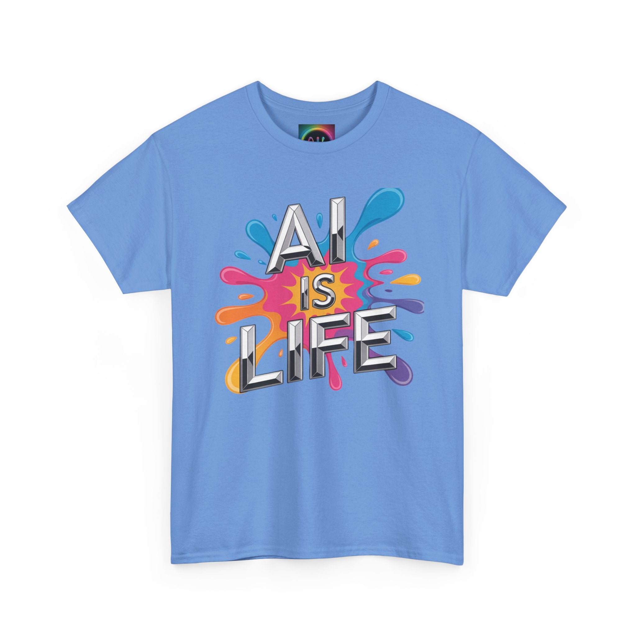 Ail Is Life "CHROME SPLATTER" Colorful Retro Splash Graphic T-Shirt