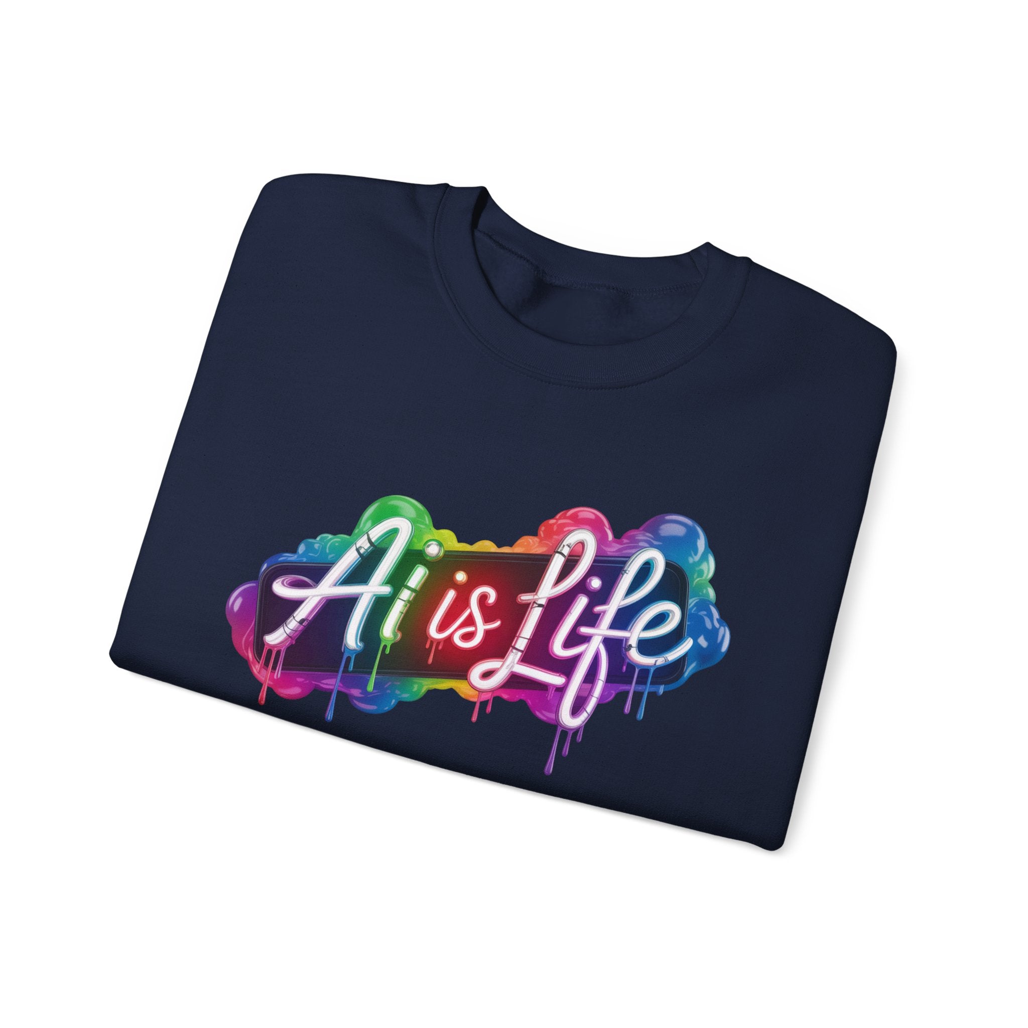 AI is LIFE  “PipeDream Intelligence”  Heavy Blend™ Crewneck Sweatshirt