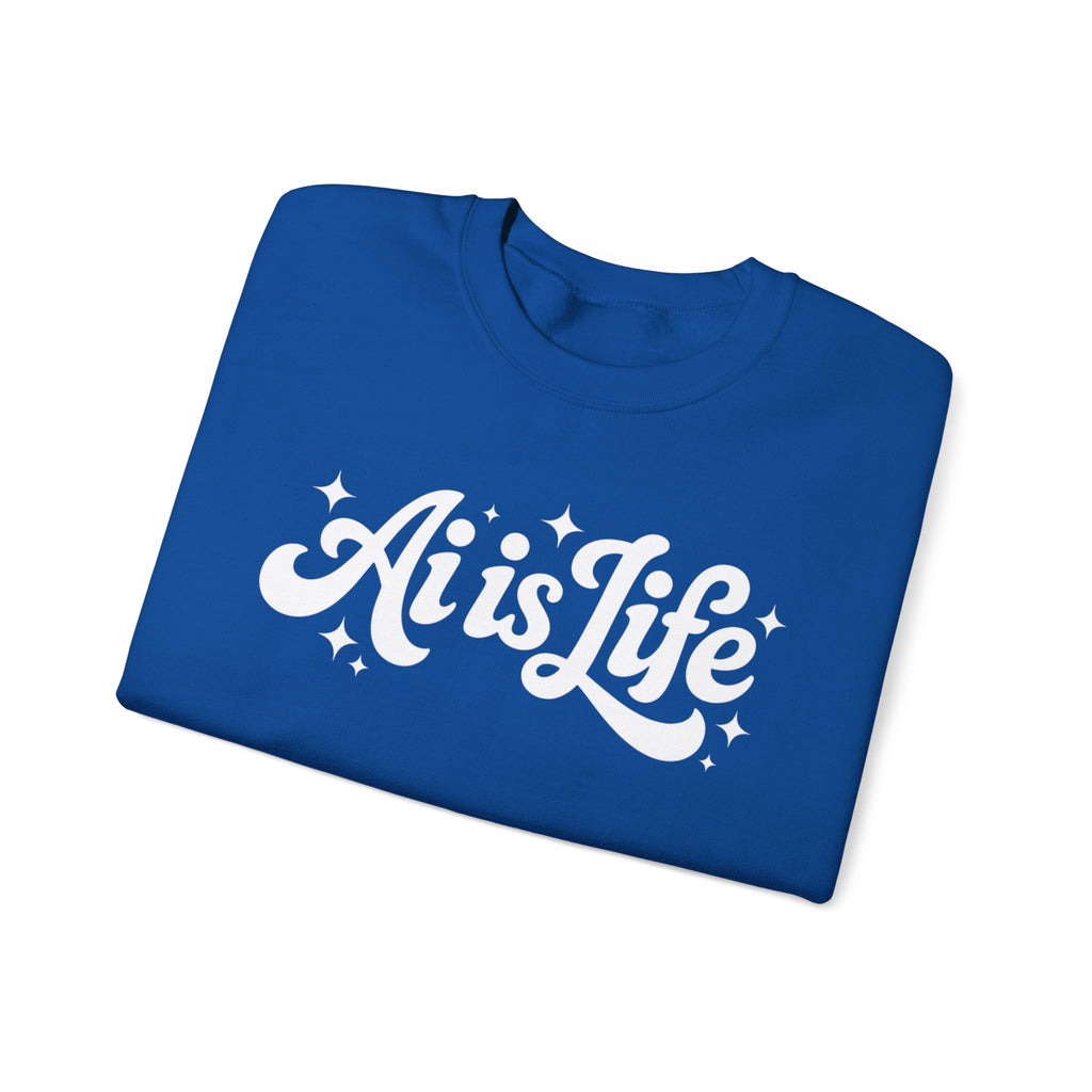 Ai is Life  "TechFlow Energy" Unisex Heavy Blend™ Crewneck Sweatshirt
