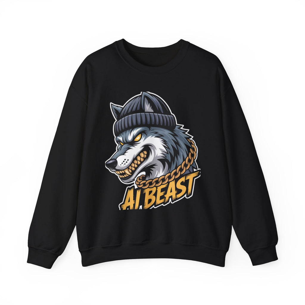 AI BEAST  "Wolf Byte Syndicate" Unisex Heavy Blend™ Crewneck Sweatshirt