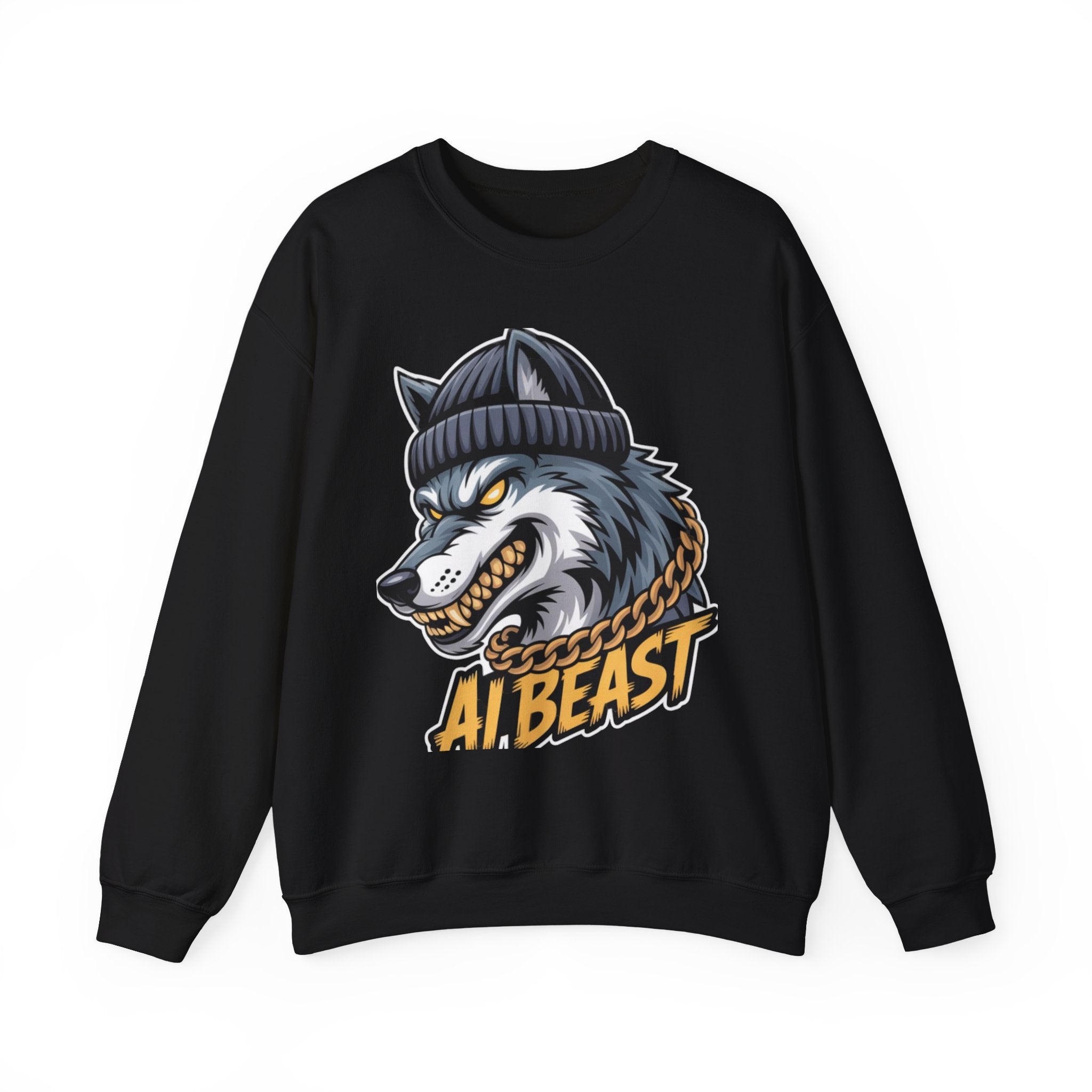 AI BEAST  "Wolf Byte Syndicate" Unisex Heavy Blend™ Crewneck Sweatshirt