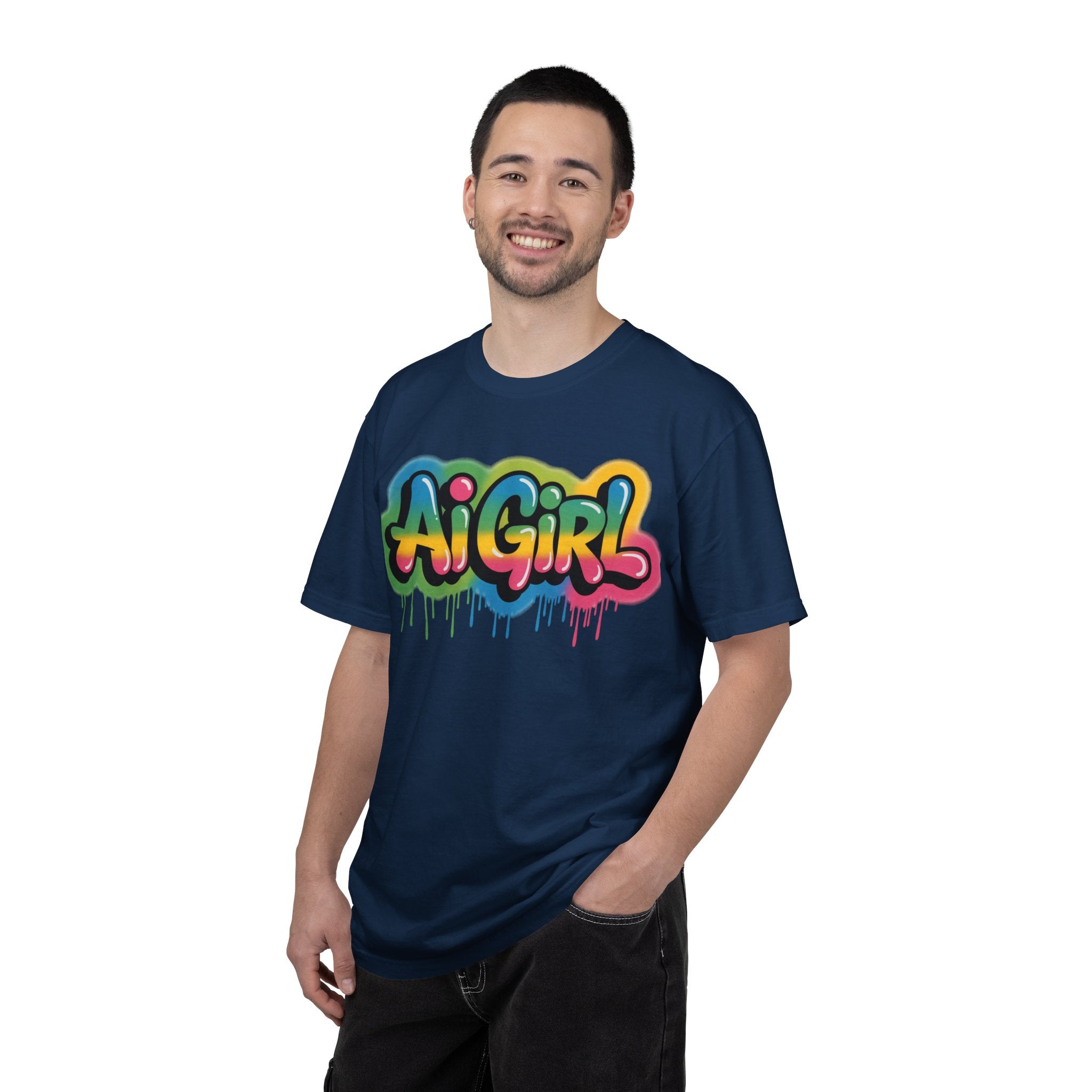 Ai Girl  "Graffiti Glow " Unisex Heavy Blend Garment-Dyed T-shirt