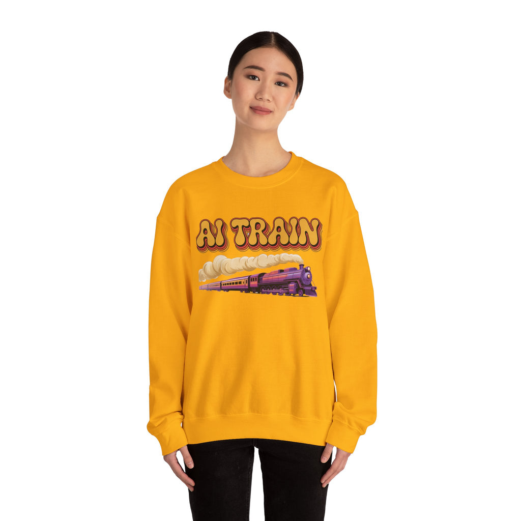 AI TRAIN  "Quantum Rail System" Unisex Heavy Blend™ Crewneck Sweatshirt