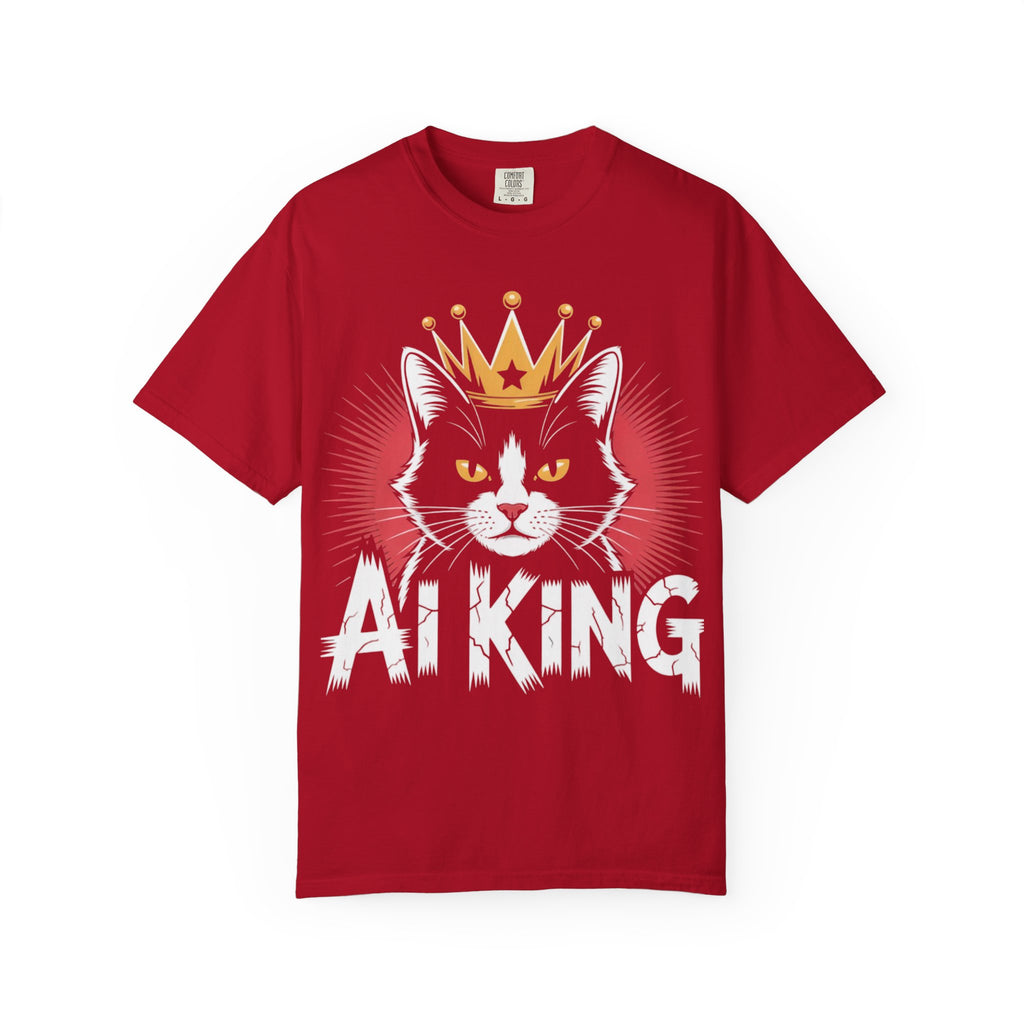 AI king ""Glitch Monarch"" Garment-Dyed T-shirt (Men)