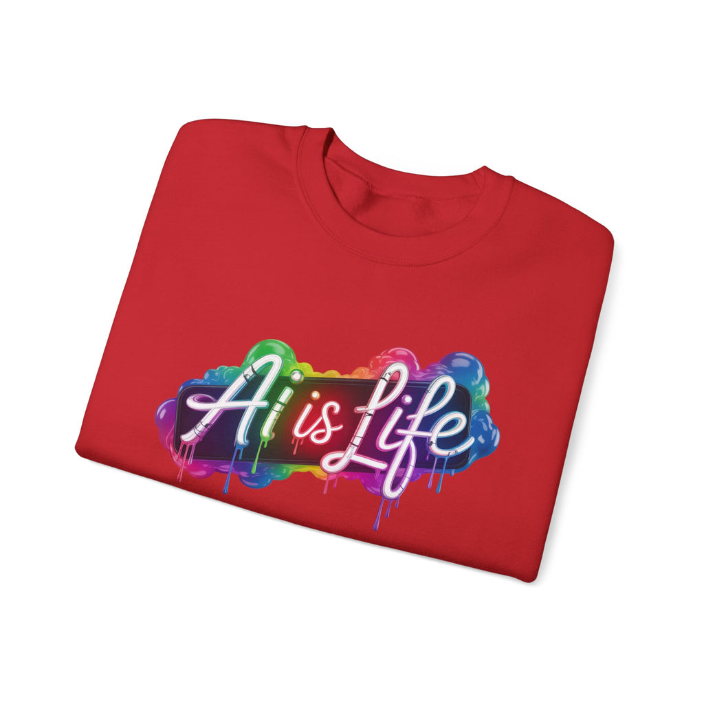 AI is LIFE  “PipeDream Intelligence”  Heavy Blend™ Crewneck Sweatshirt