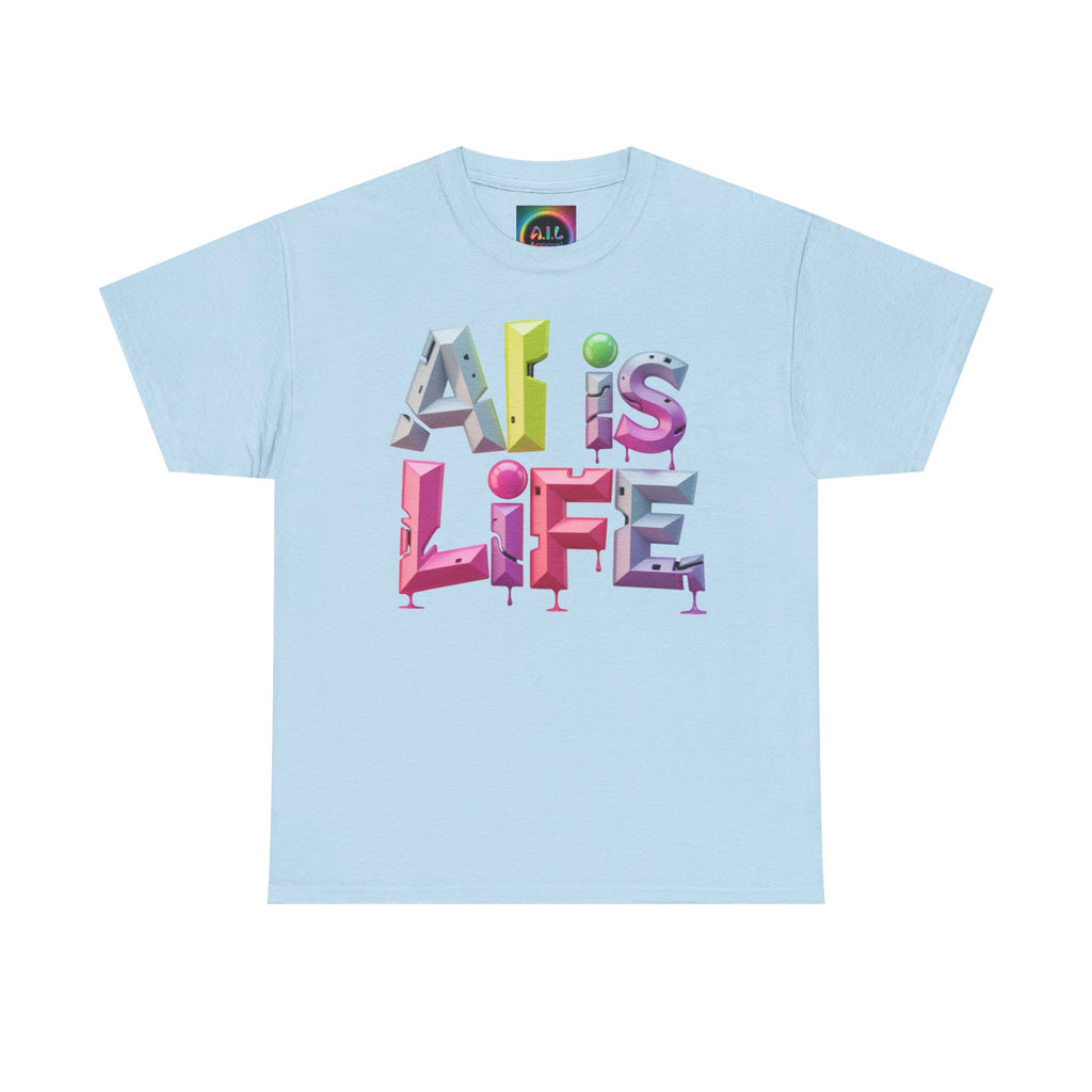 AI is LIFE "GRAFFITI DIMENSION" Colorful 3D Typography T-shirt