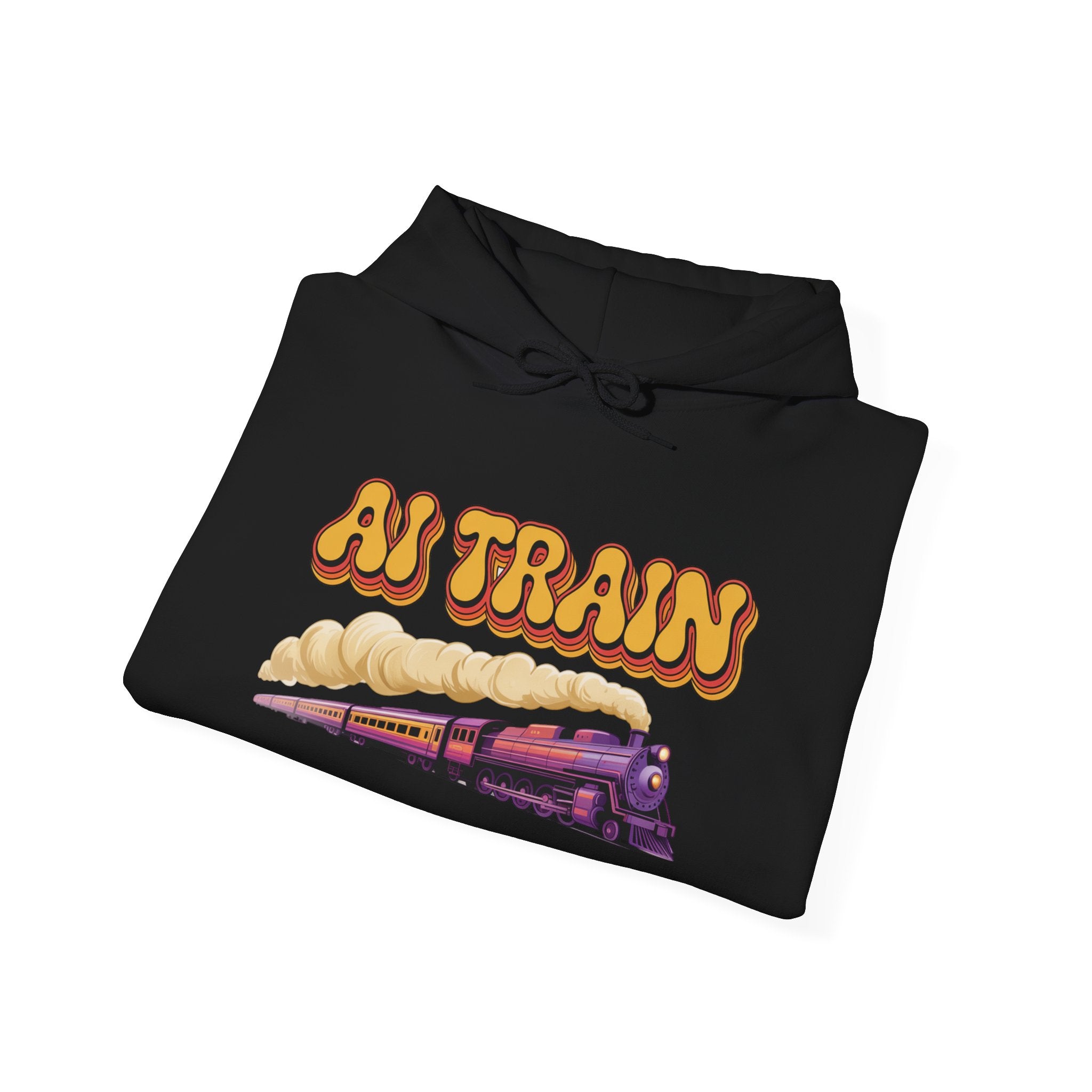 AI TRAIN  "Quantum Rail System" Unisex Heavy Blend™ Hooded Sweatshirt